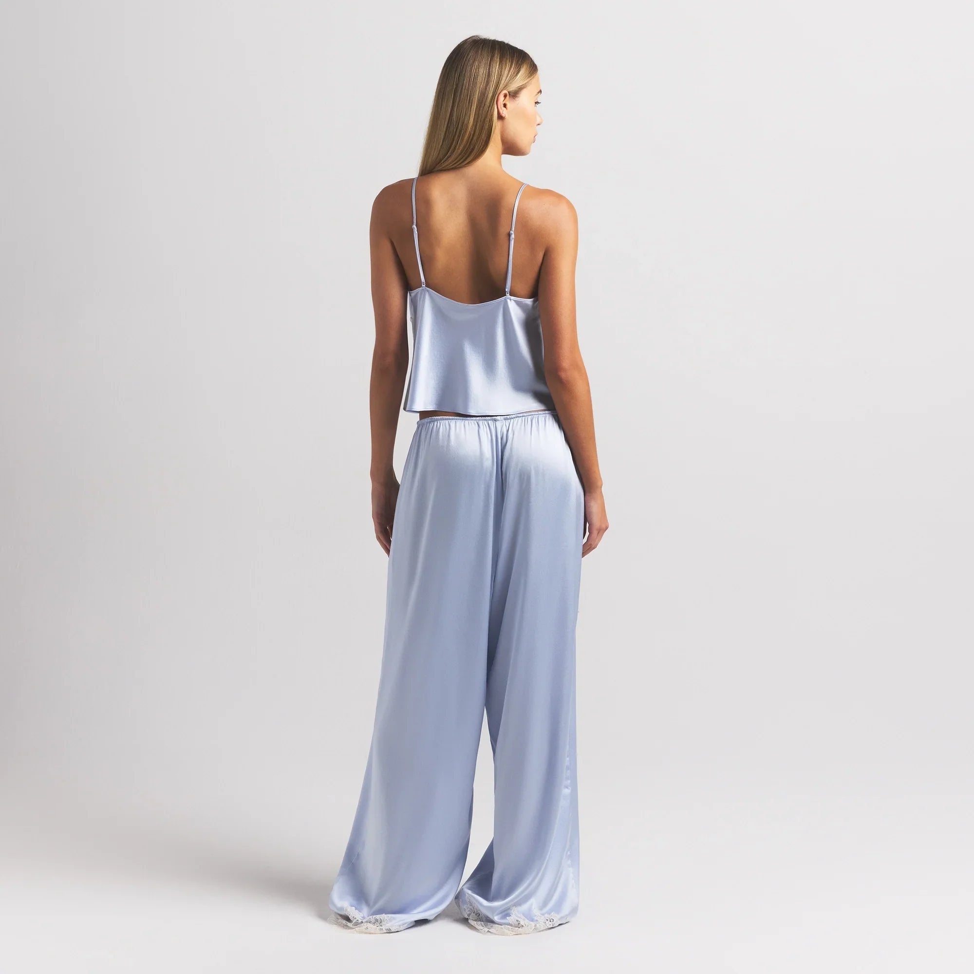 SKIMS SILK LACE STRAIGHT LEG PANT | PERIWINKLE CONTRAST - Sneaker Türkiye