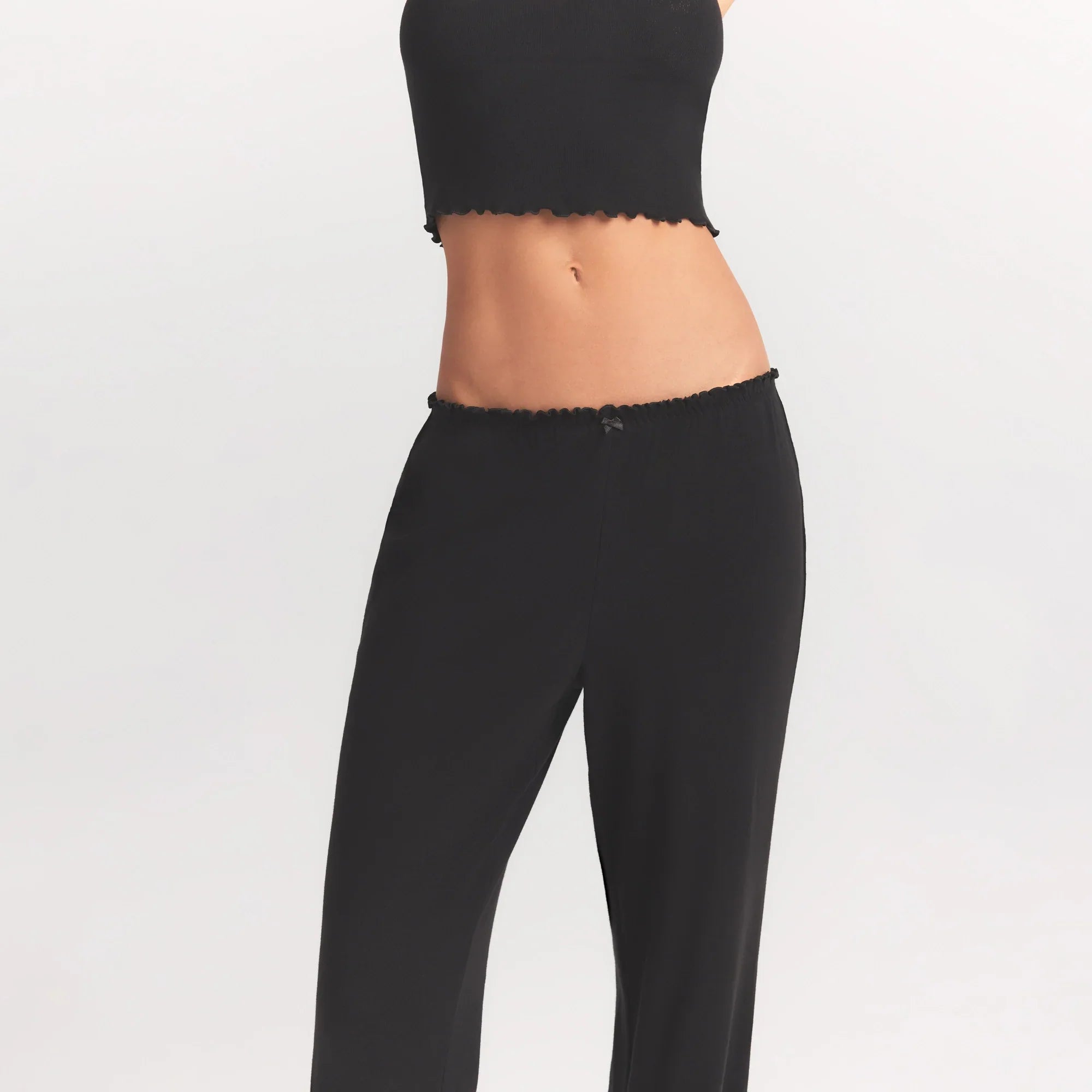 SKIMS LOGO POINTELLE STRAIGHT LEG PANT | SOOT - Sneaker Türkiye