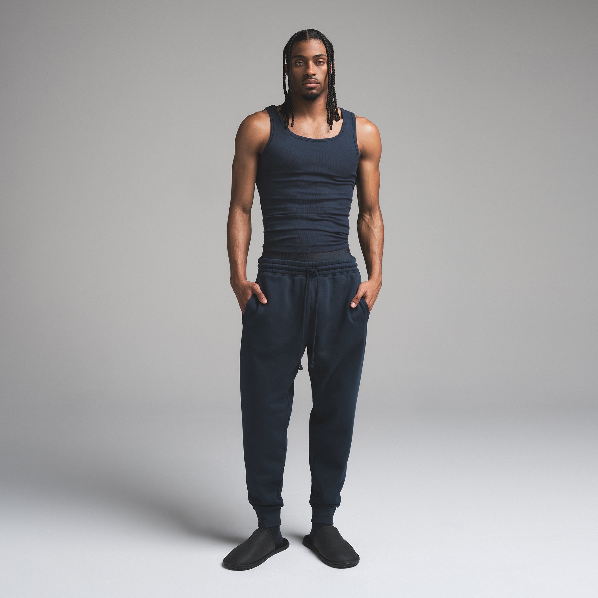 SKIMS FLEECE LOUNGE MENS TAPERED JOGGER | NAVY - Sneaker Türkiye