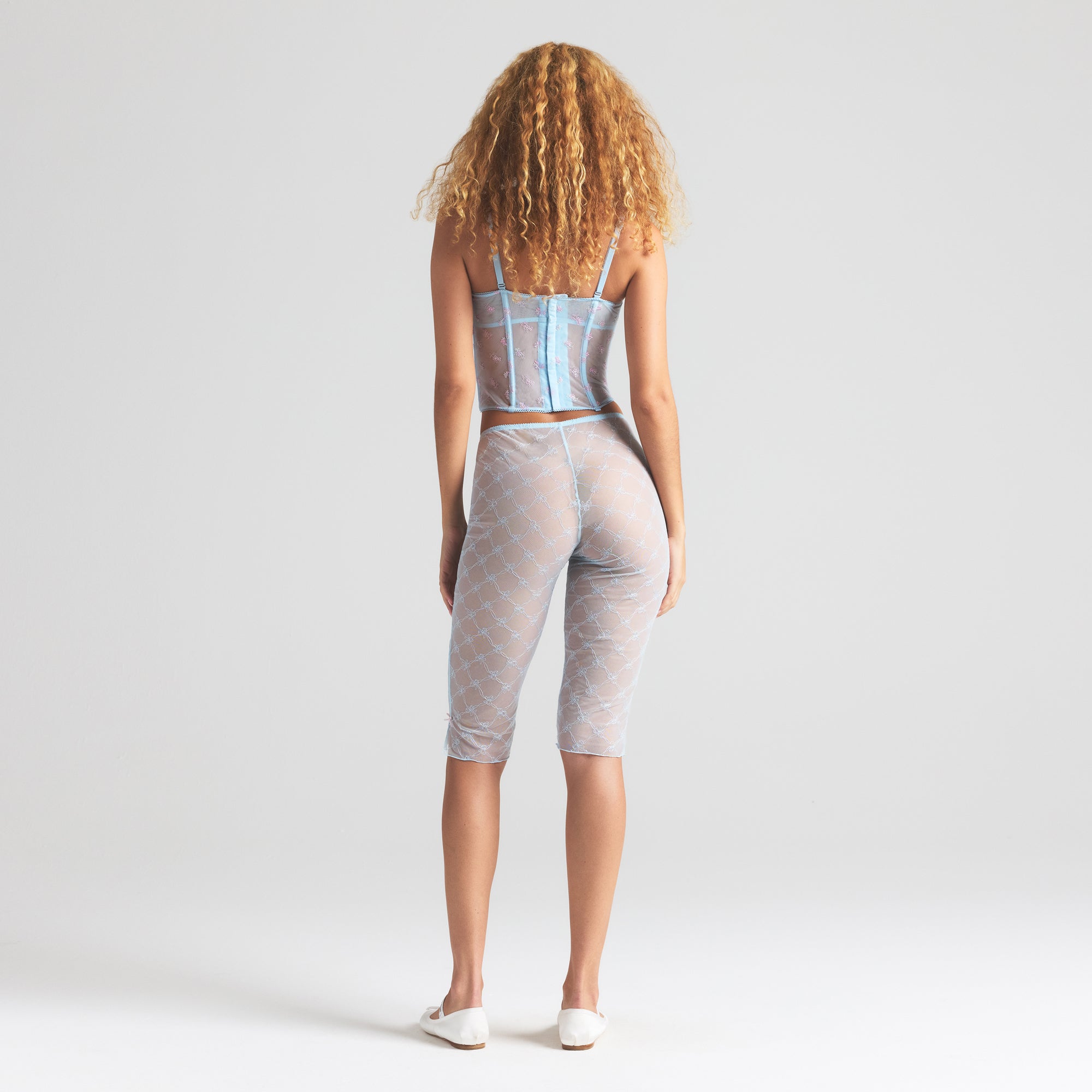 SKIMS SPRING INTIMATES CAPRI | POWDER BLUE BOW TULLE - Sneaker Türkiye