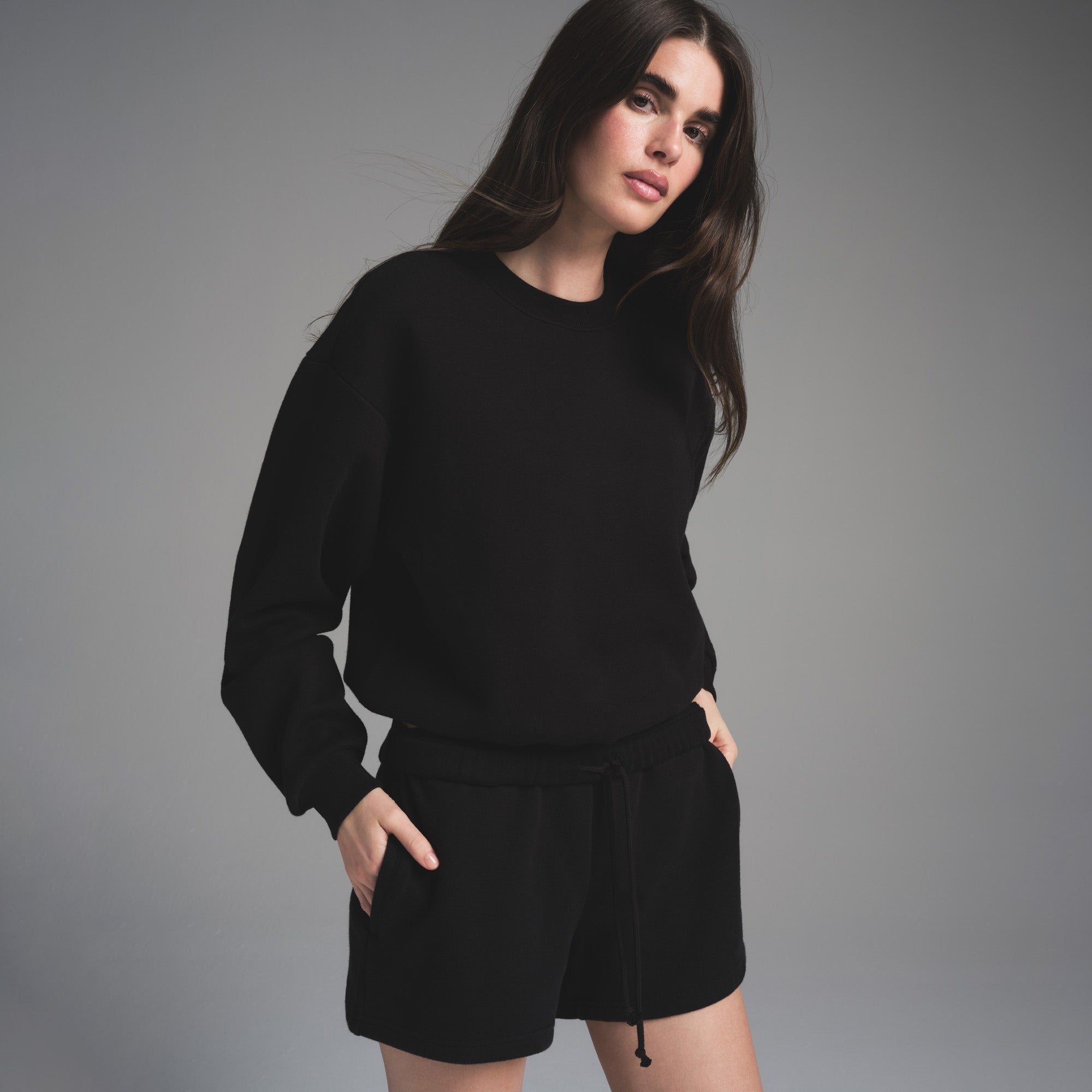SKIMS COTTON FLEECE SHORT | ONYX - Sneaker Türkiye