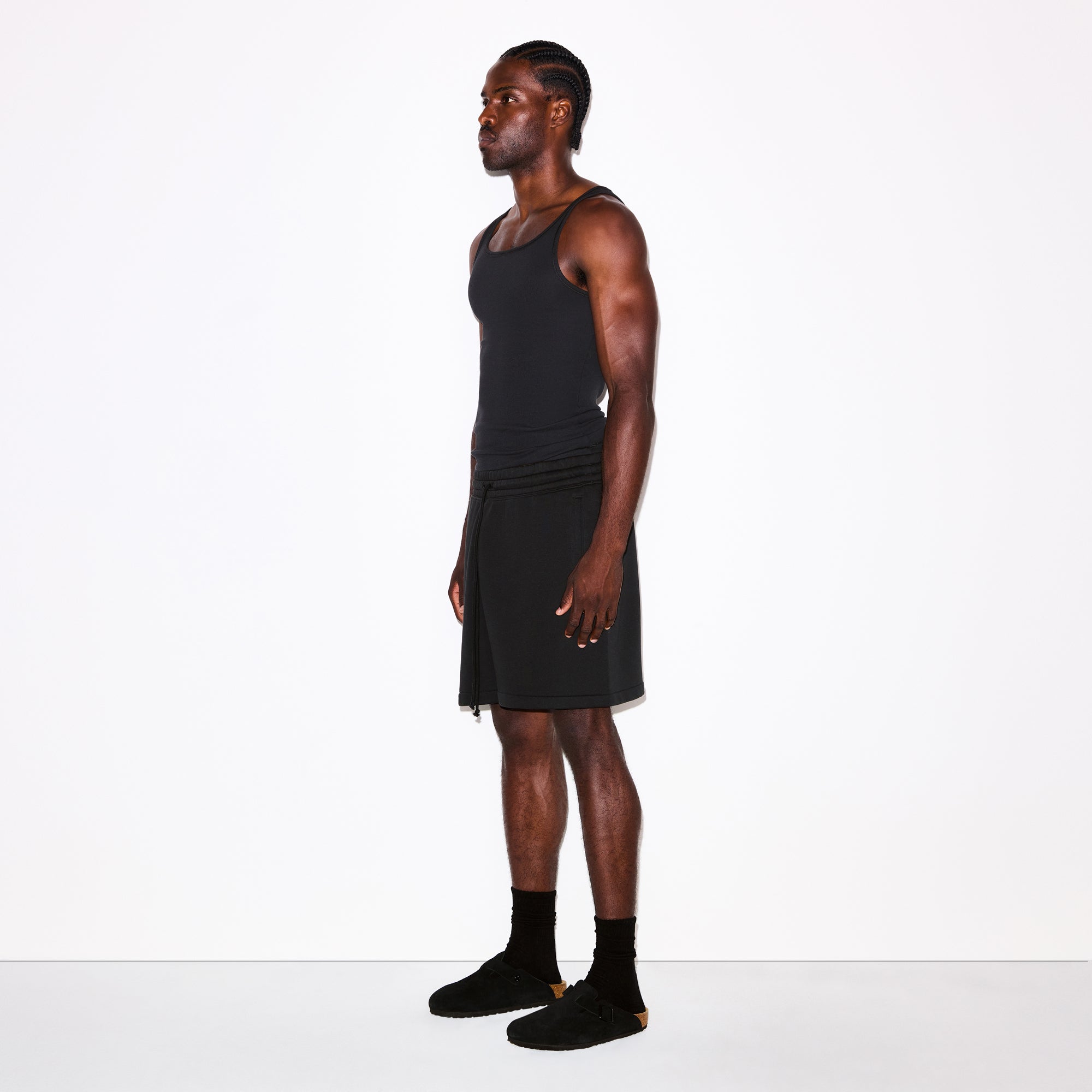 SKIMS FLEECE LOUNGE MENS RELAXED SHORT | WASHED ONYX - Sneaker Türkiye