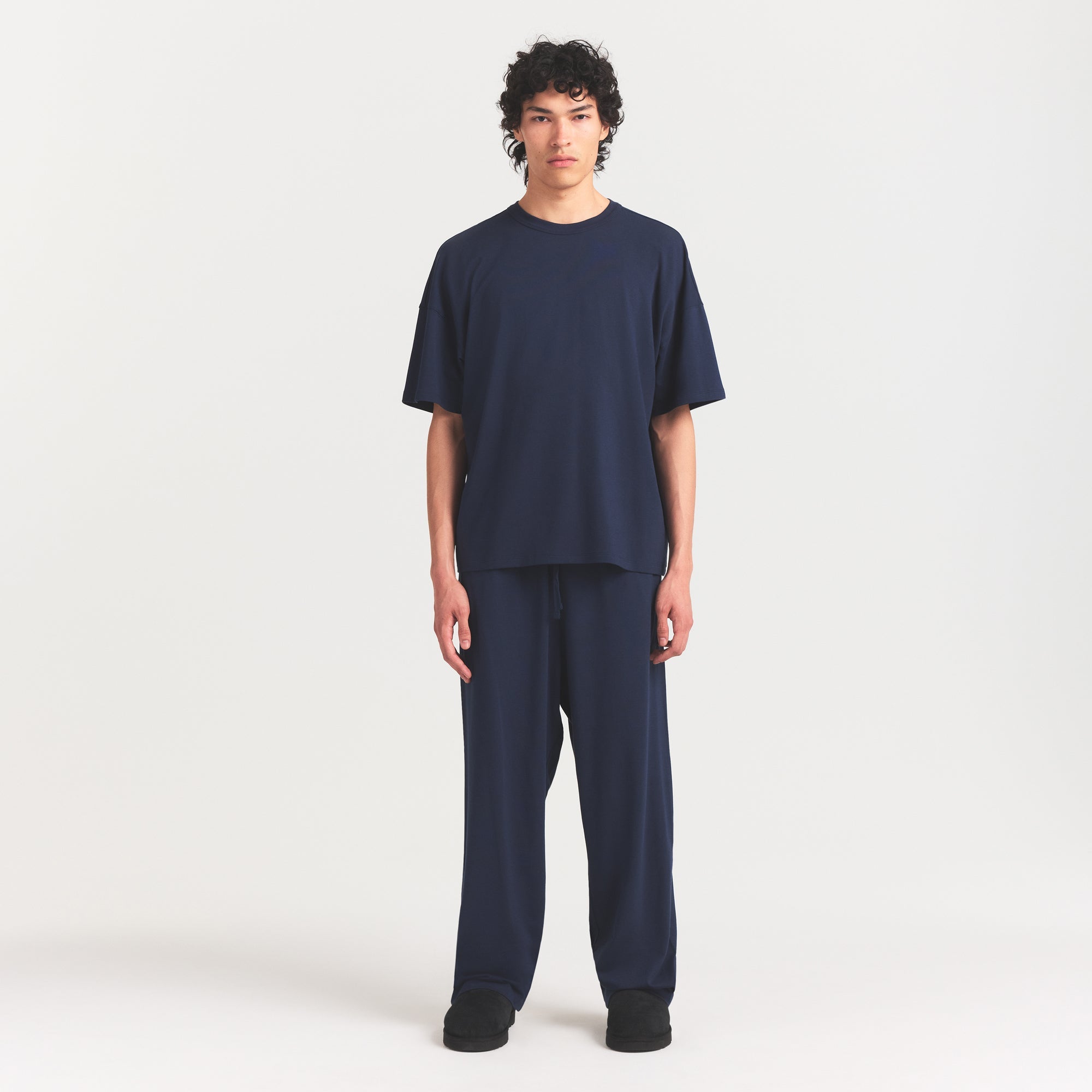 SKIMS JERSEY LOUNGE MENS RELAXED STRAIGHT LEG PANT | NAVY - Sneaker Türkiye