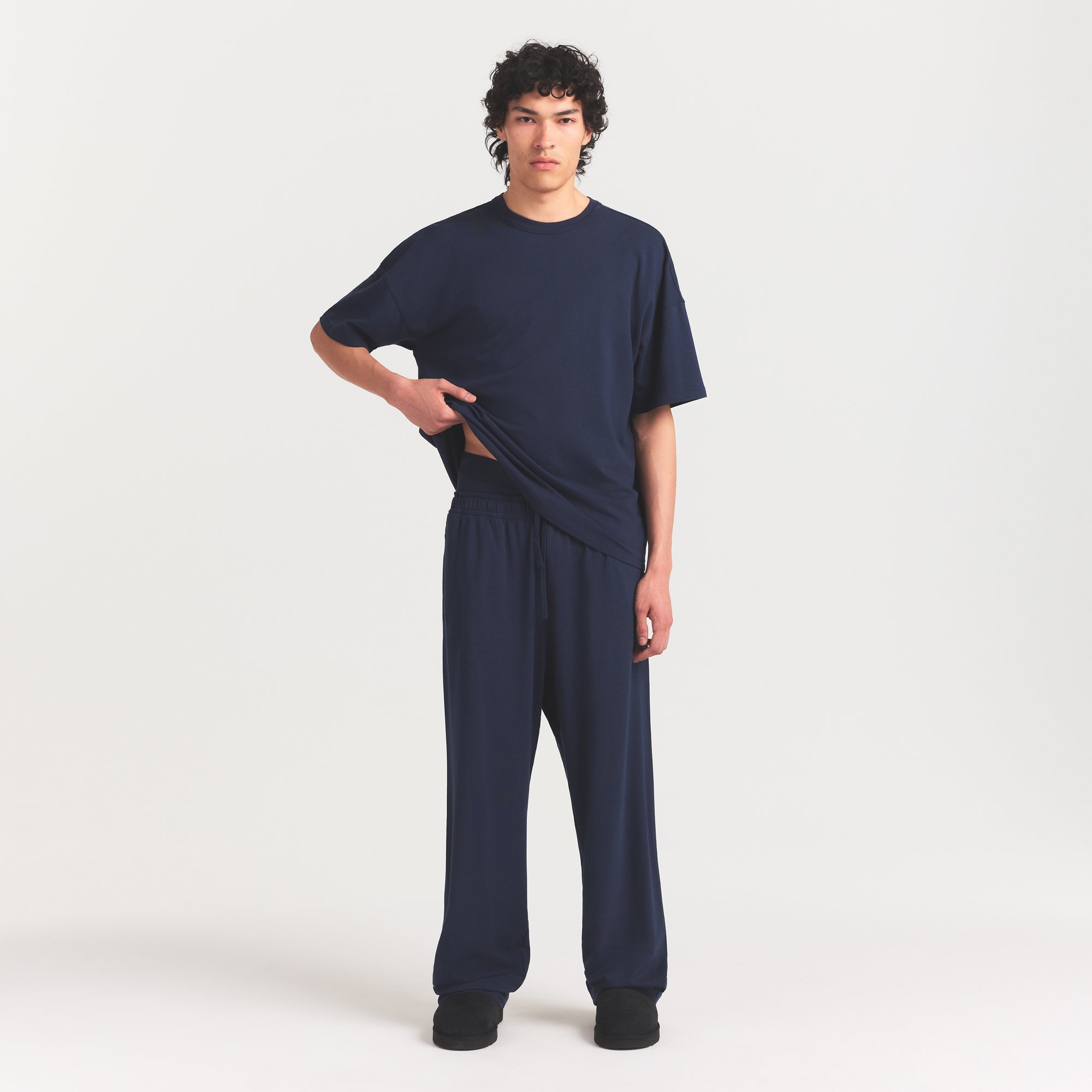 SKIMS JERSEY LOUNGE MENS RELAXED STRAIGHT LEG PANT | NAVY - Sneaker Türkiye