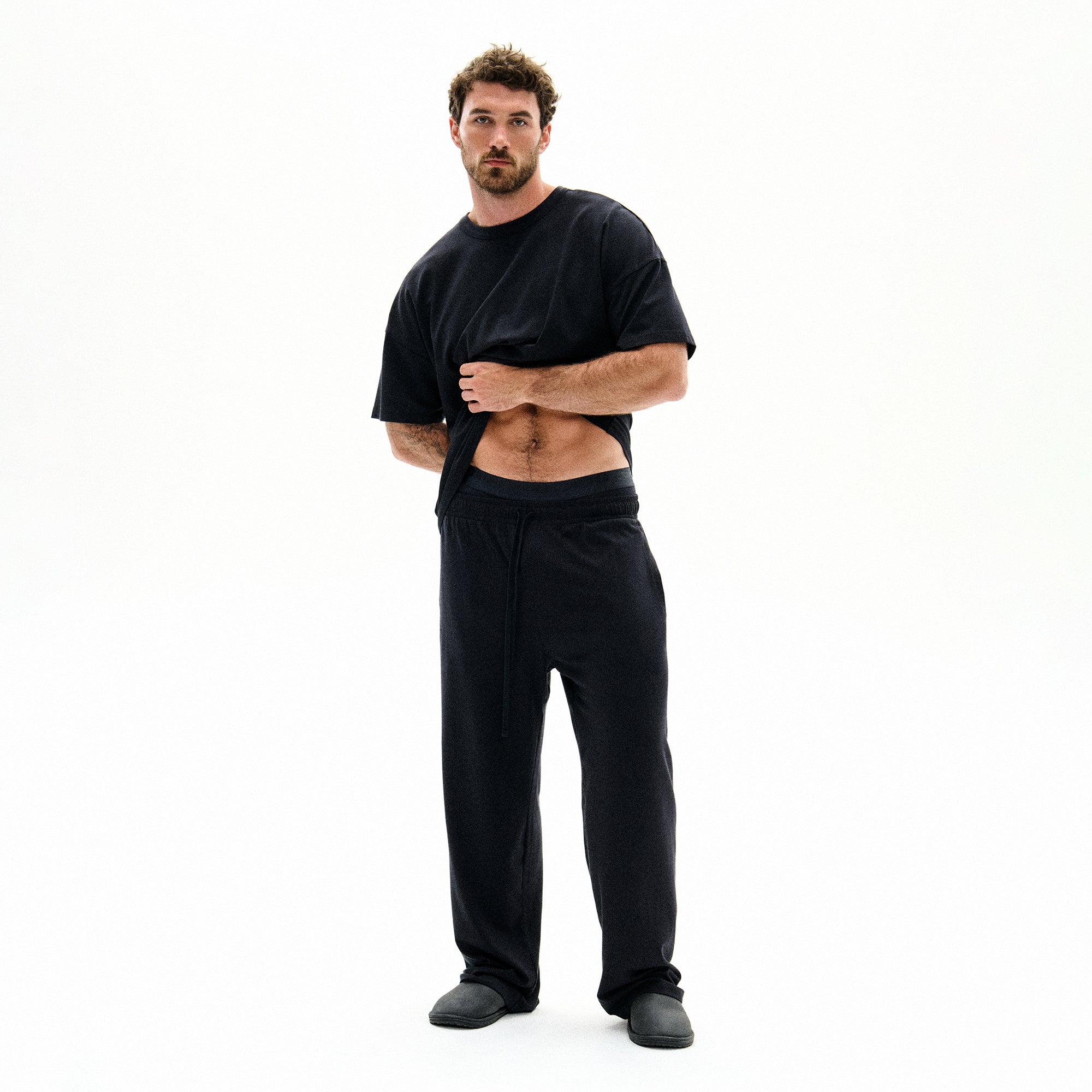 SKIMS JERSEY LOUNGE MENS RELAXED STRAIGHT LEG PANT | OBSIDIAN - Sneaker Türkiye