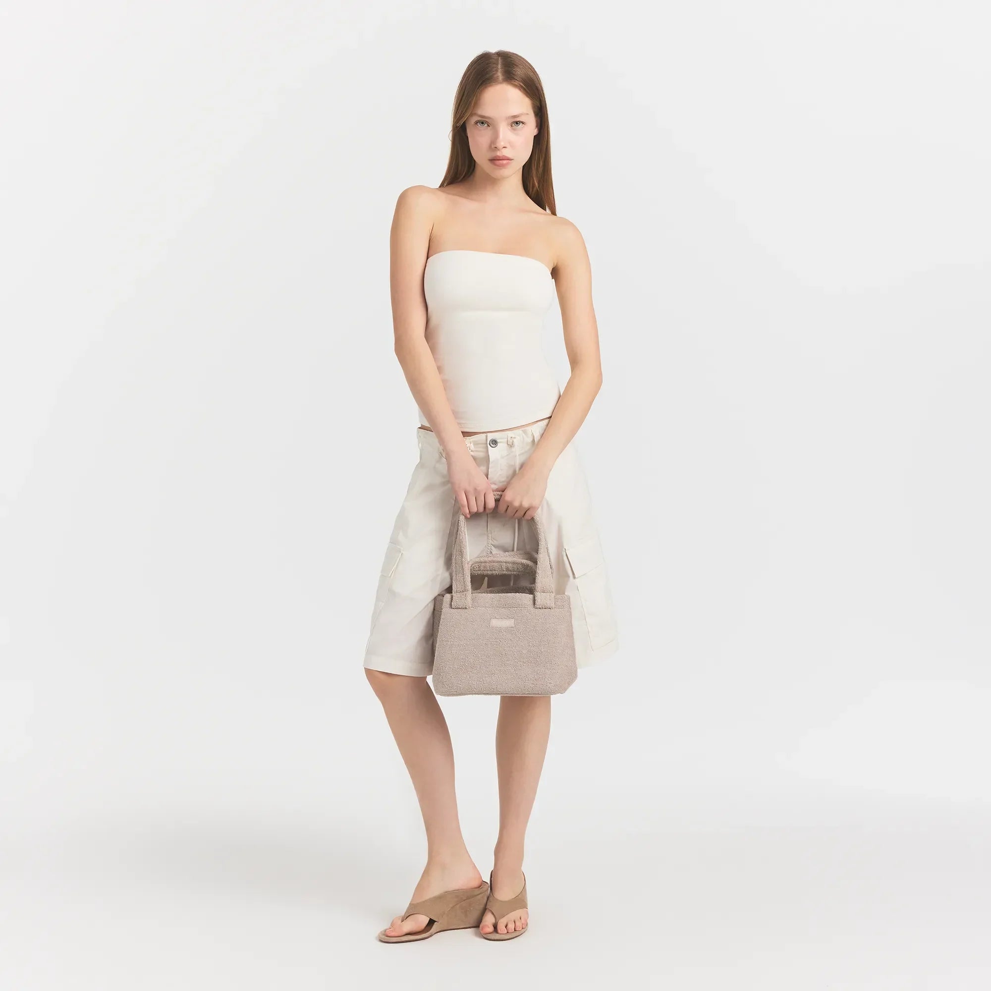SKIMS TERRY SMALL TOTE | STONE - Sneaker Türkiye