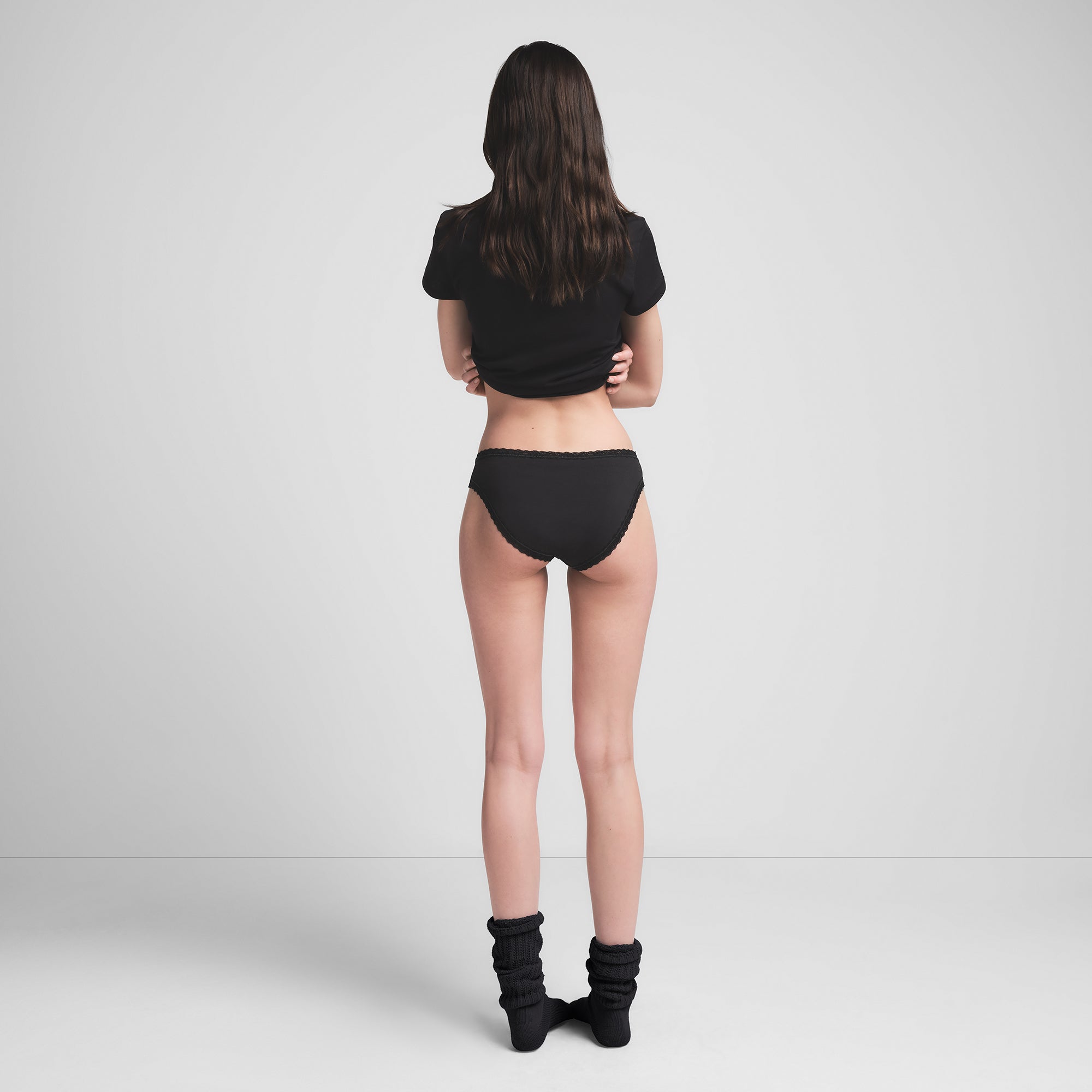 SKIMS LIGHTWEIGHT COTTON LACE BRIEF | SOOT - Sneaker Türkiye