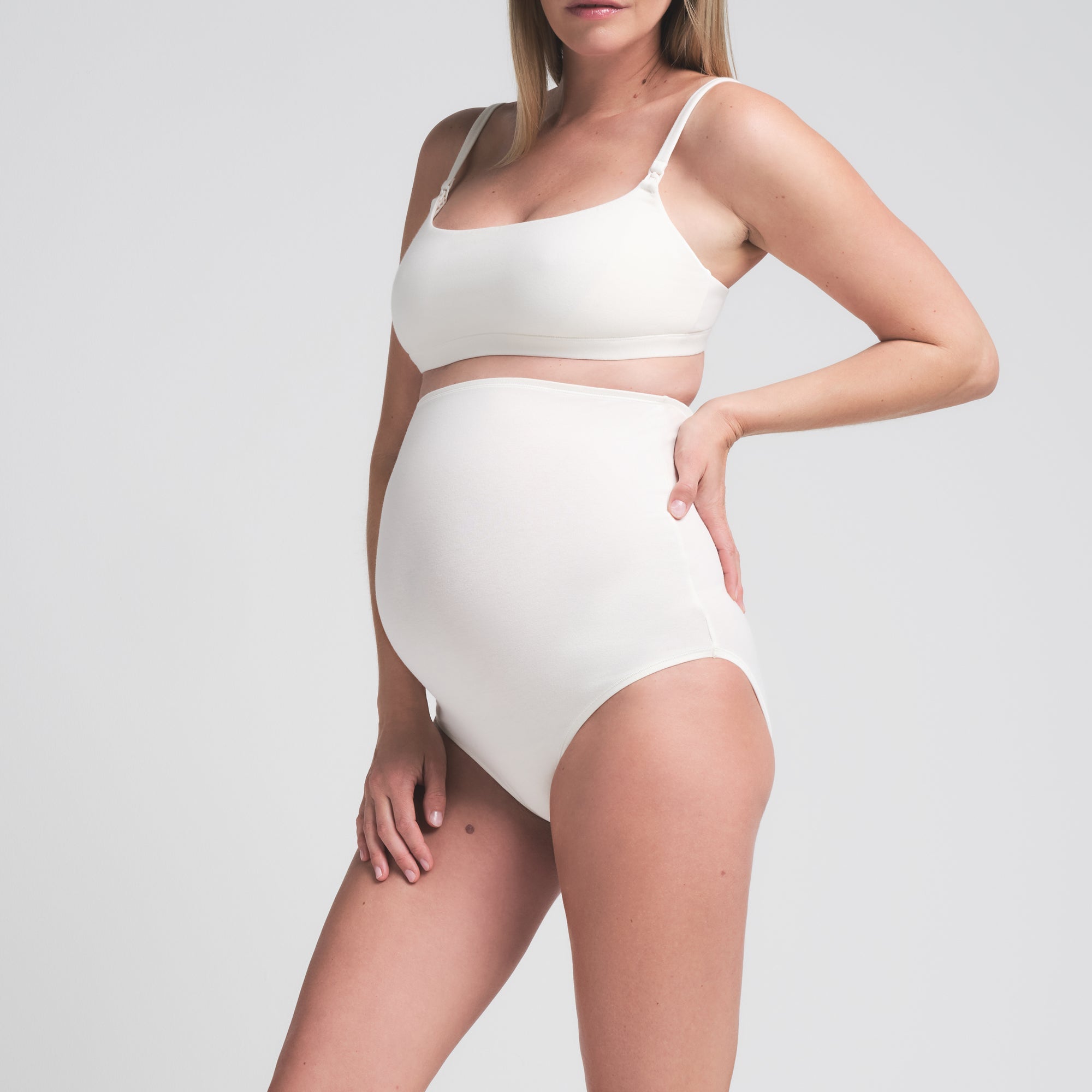 SKIMS COTTON JERSEY MATERNITY HIGH-WAISTED BRIEF | MARBLE - Sneaker Türkiye