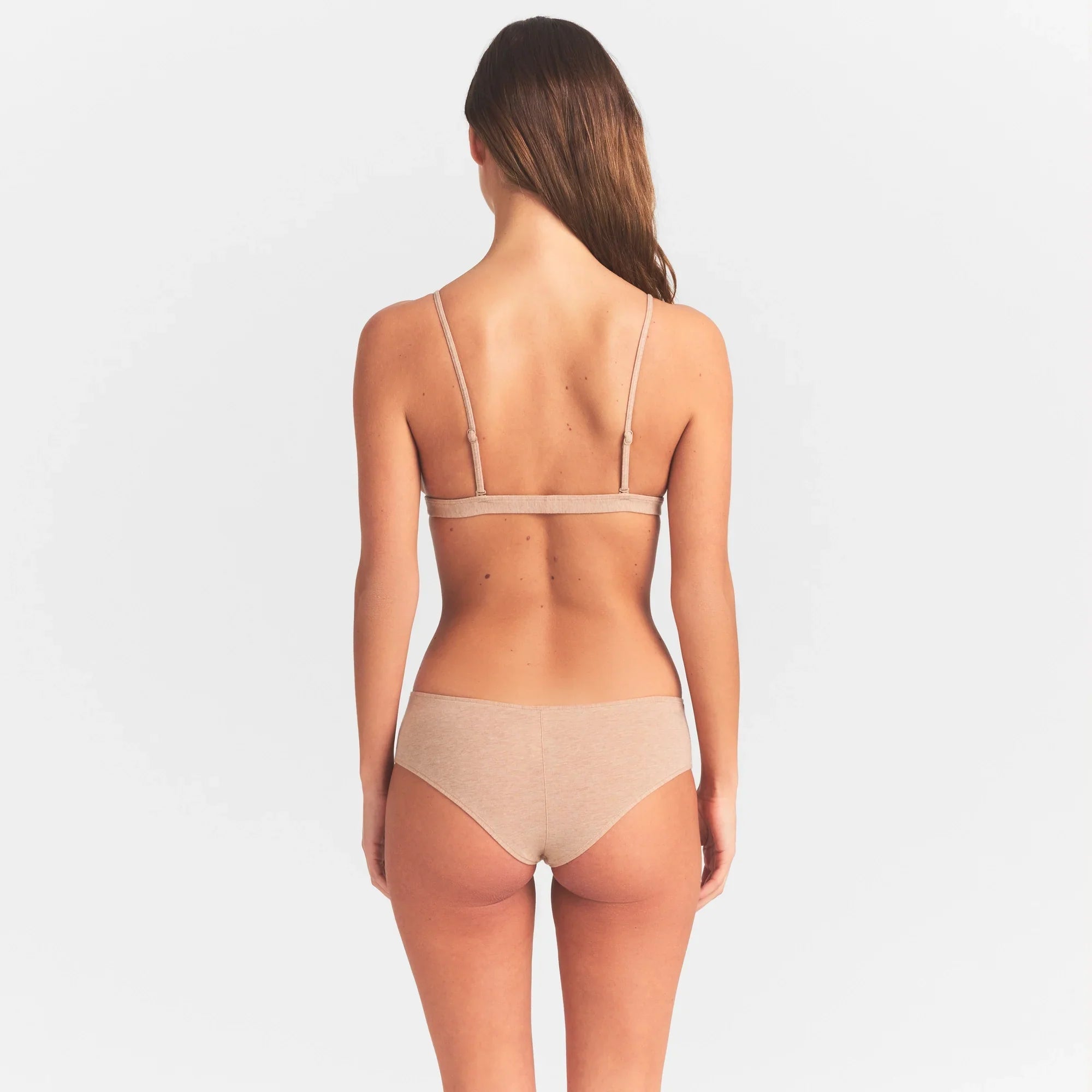 SKIMS EVERYDAY COTTON TRIANGLE BRALETTE | CLAY HEATHER - Sneaker Türkiye