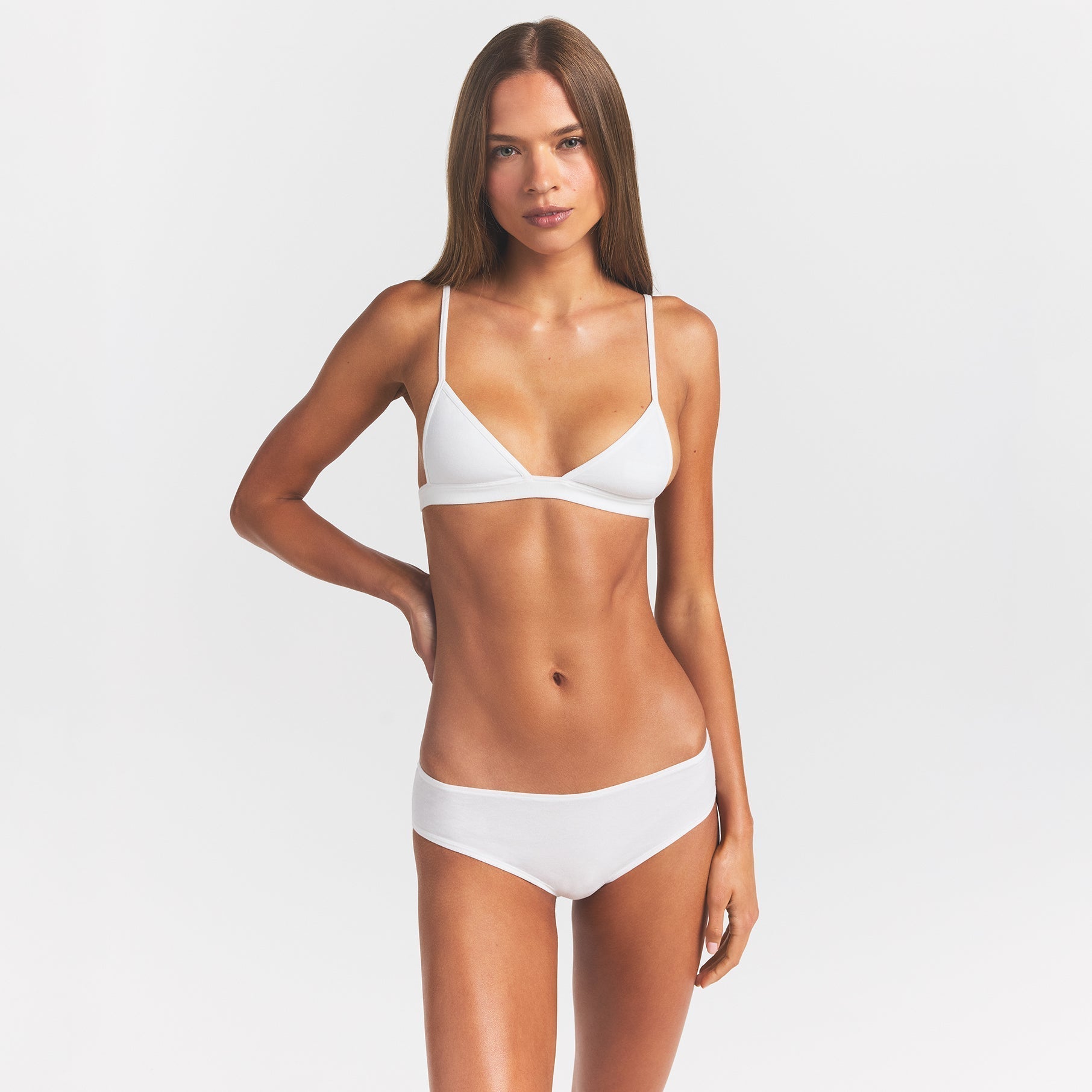 SKIMS EVERYDAY COTTON TRIANGLE BRALETTE | SNOW - Sneaker Türkiye