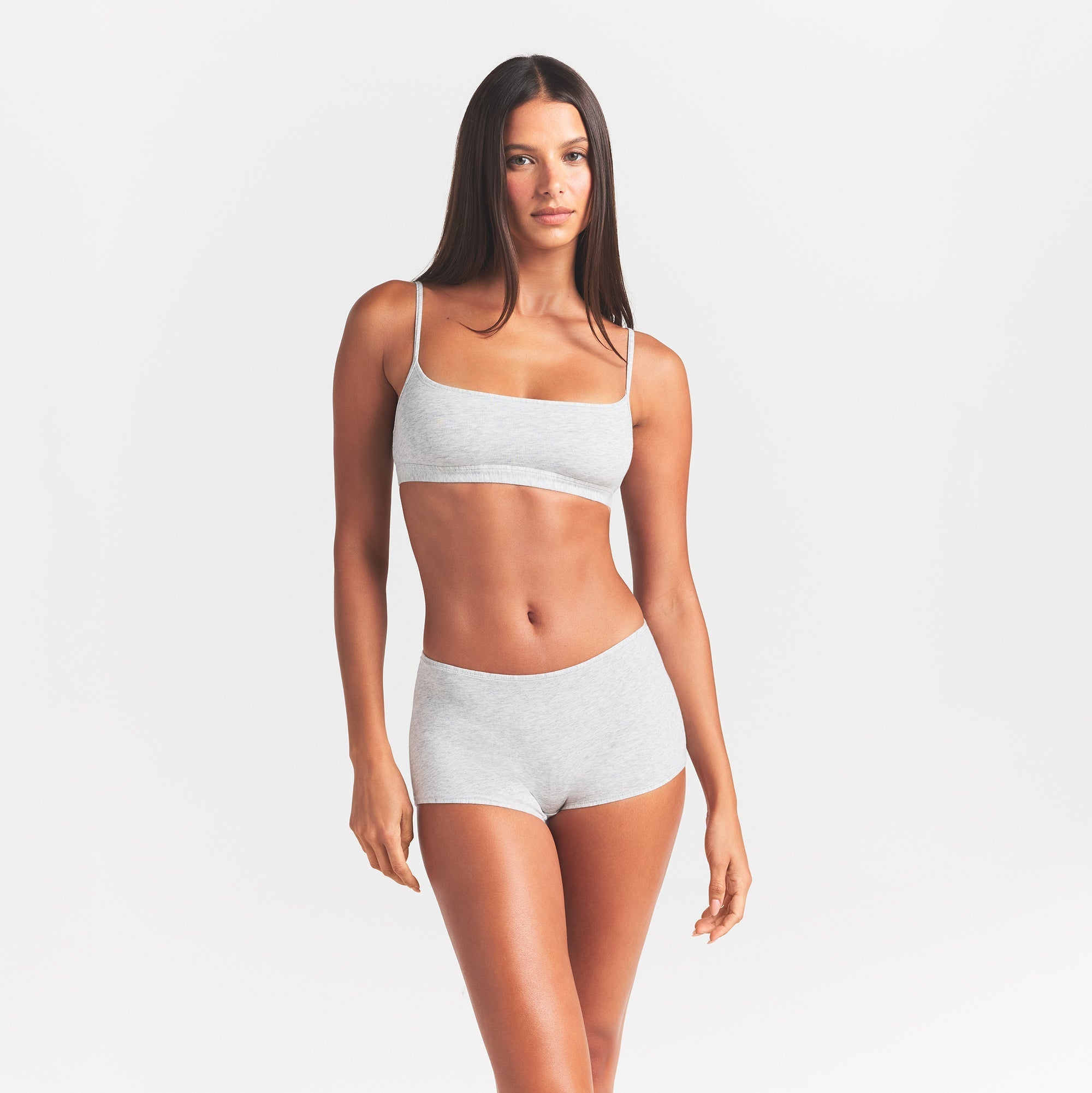 SKIMS EVERYDAY COTTON SCOOP BRALETTE | LIGHT HEATHER GREY - Sneaker Türkiye