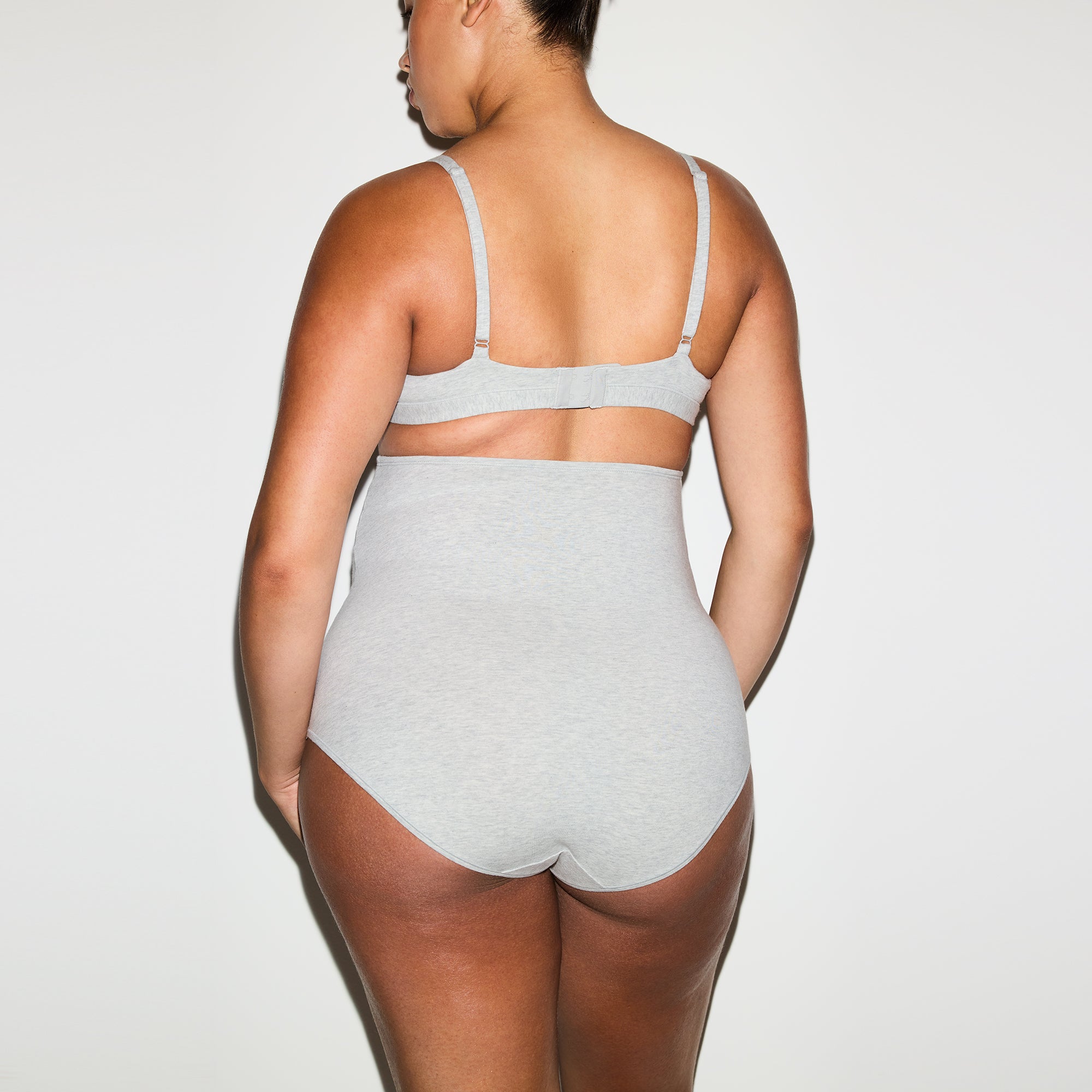 SKIMS COTTON JERSEY MATERNITY NURSING SCOOP BRALETTE 2-PACK | LIGHT HEATHER GREY - Sneaker Türkiye