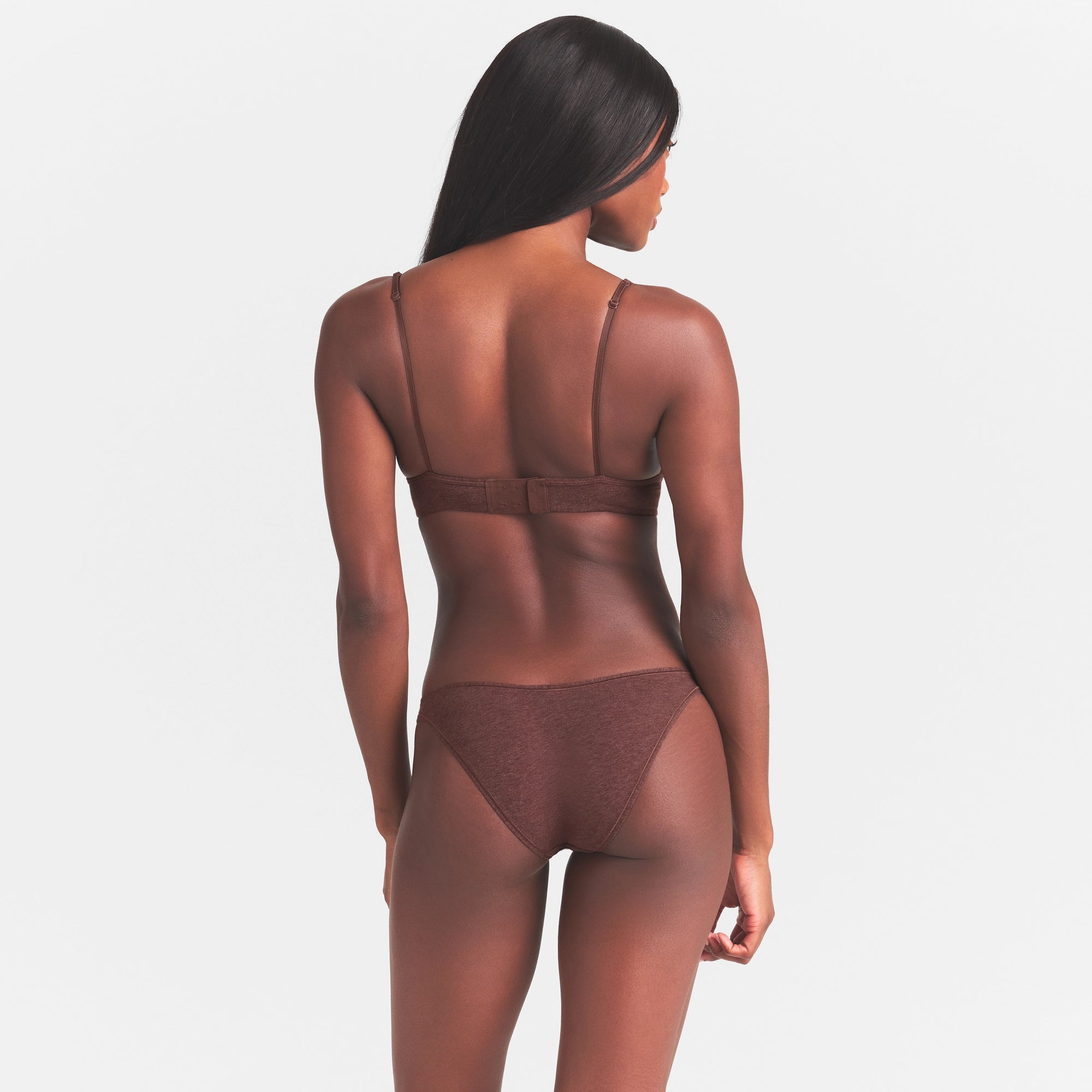 SKIMS EVERYDAY COTTON T-SHIRT BRA | COCOA HEATHER - Sneaker Türkiye