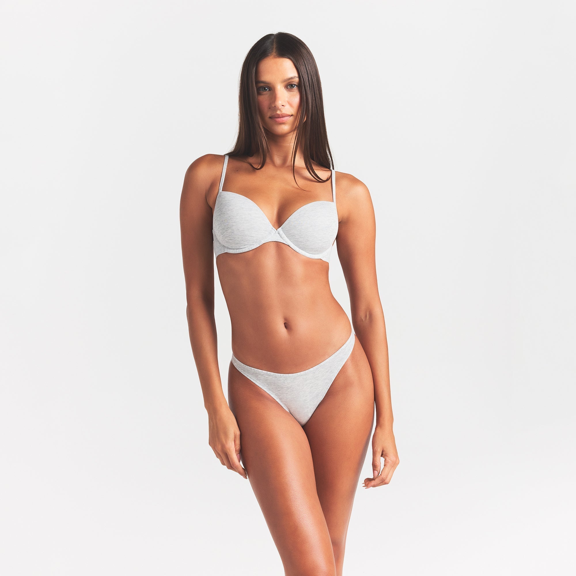 SKIMS EVERYDAY COTTON T-SHIRT BRA | LIGHT HEATHER GREY - Sneaker Türkiye
