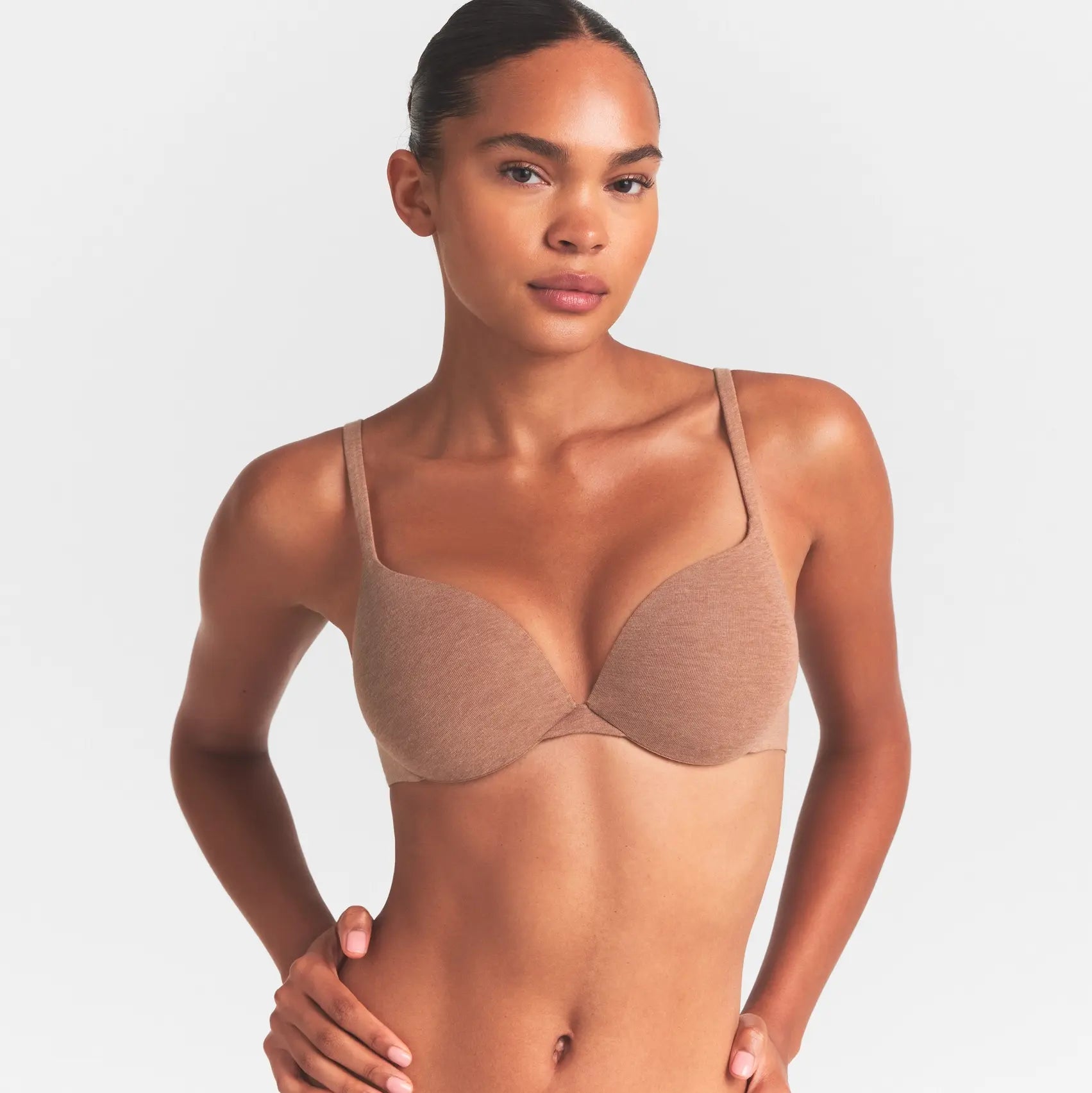 SKIMS EVERYDAY COTTON ULTIMATE TEARDROP PUSH-UP BRA | SIENNA HEATHER - Sneaker Türkiye