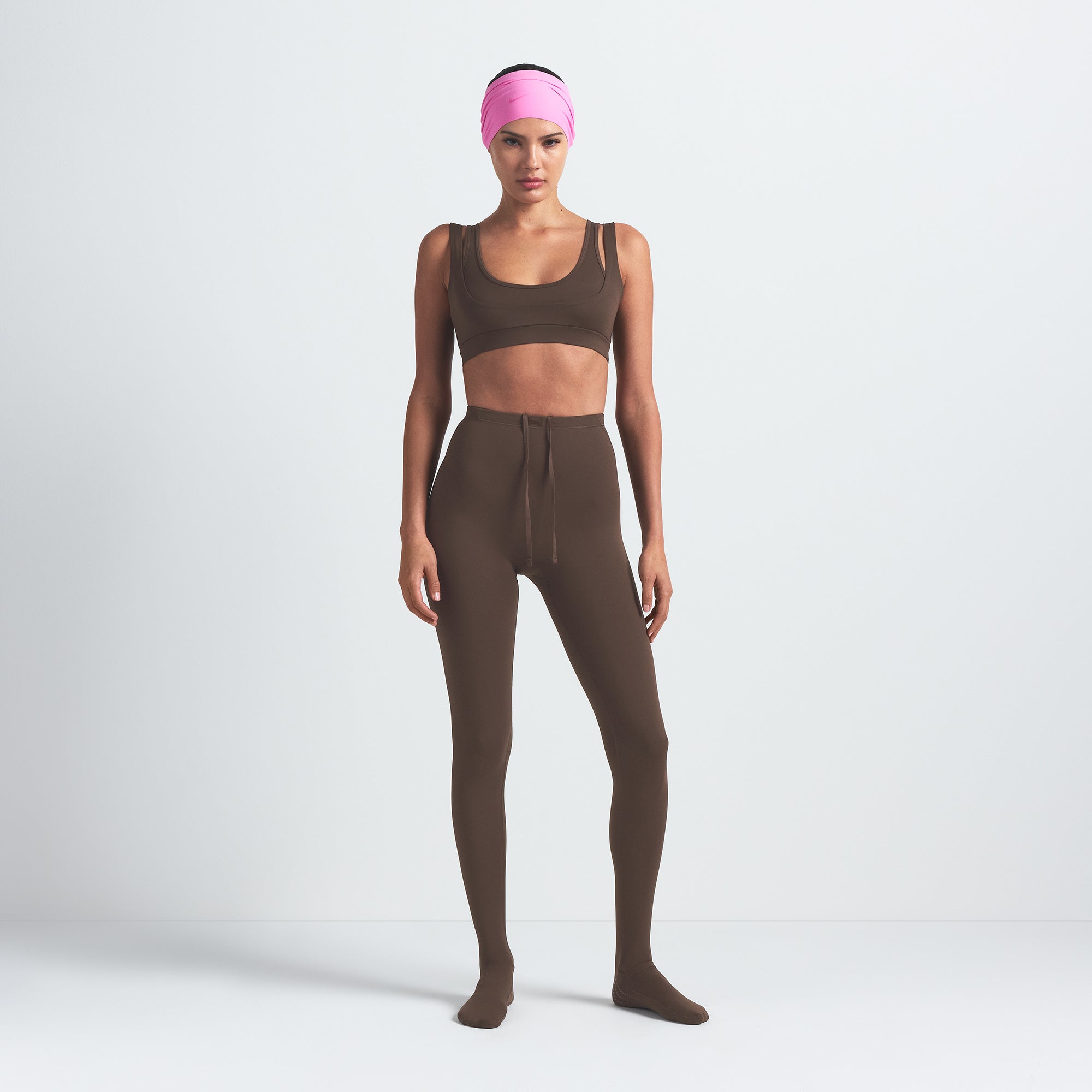 NikeSKIMS MATTE DOUBLE STRAP SCOOP BRA | DARK SEPIA - Sneaker Türkiye