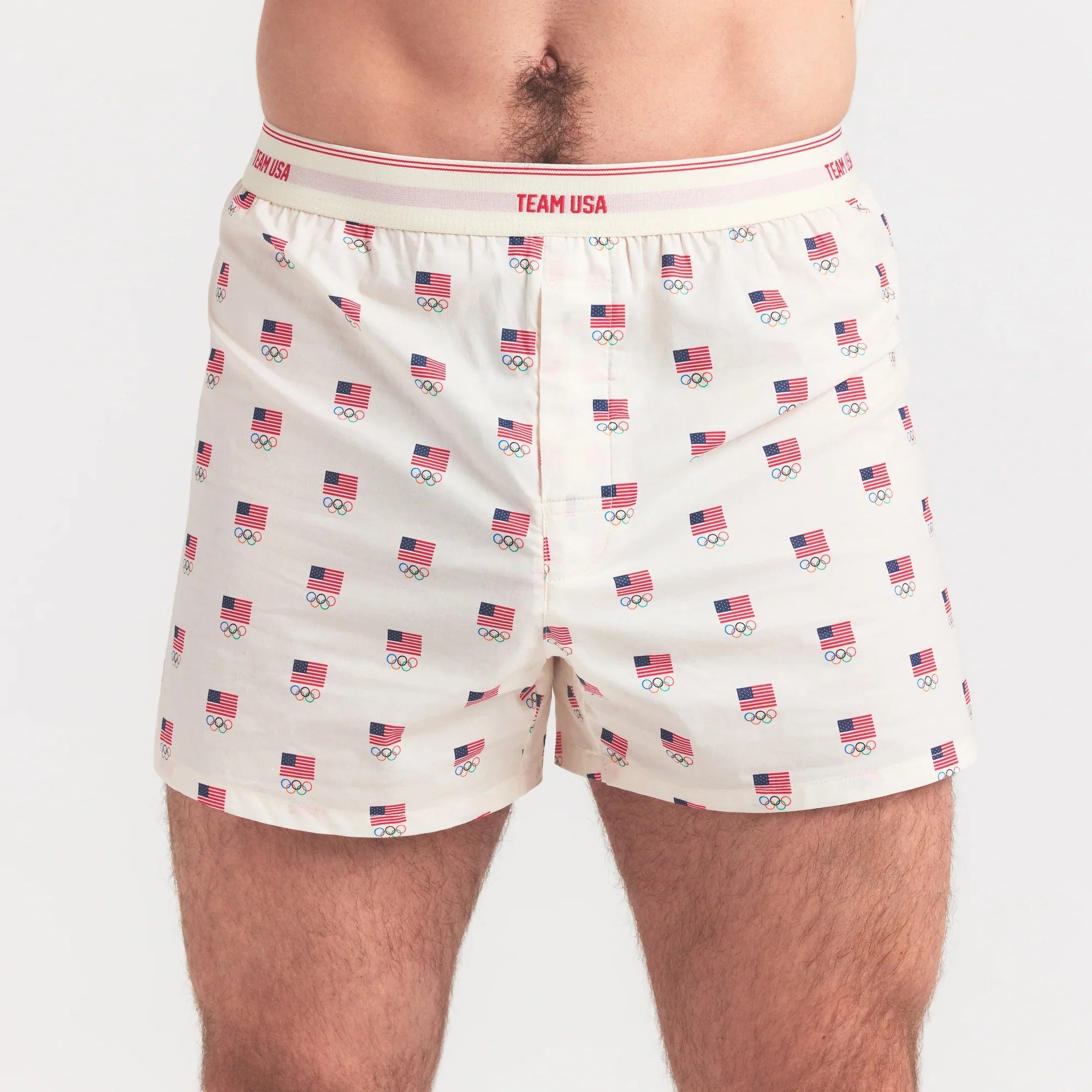 SKIMS FOR TEAM USA COTTON POPLIN MENS OLYMPIC BOXER | ECRU - Sneaker Türkiye