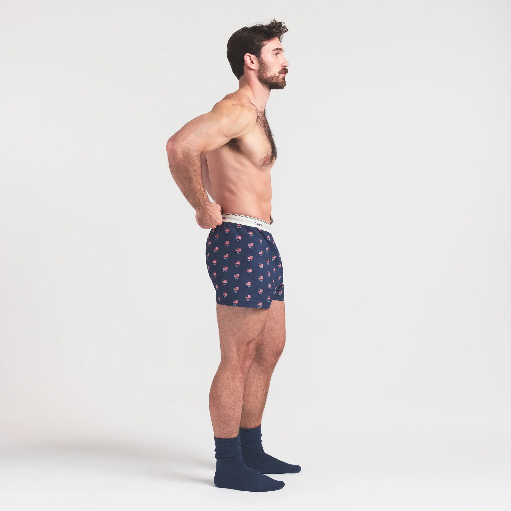 SKIMS FOR TEAM USA COTTON POPLIN MENS OLYMPIC BOXER | NAVY - Sneaker Türkiye