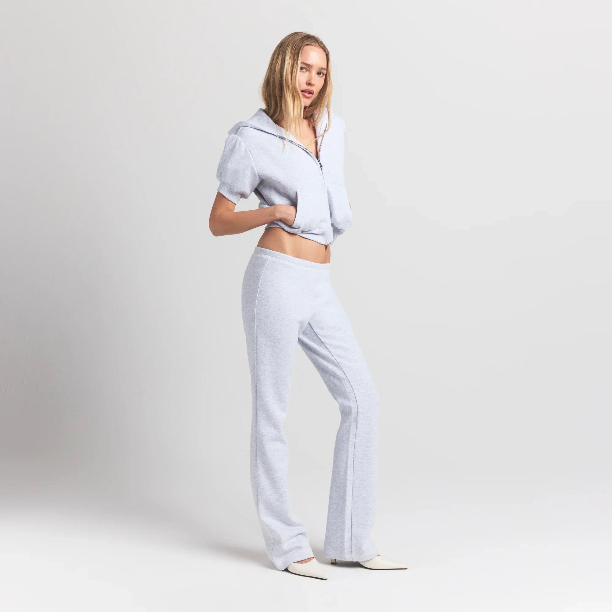SKIMS COTTON FLEECE SLIM PANT | LIGHT HEATHER GREY - Sneaker Türkiye