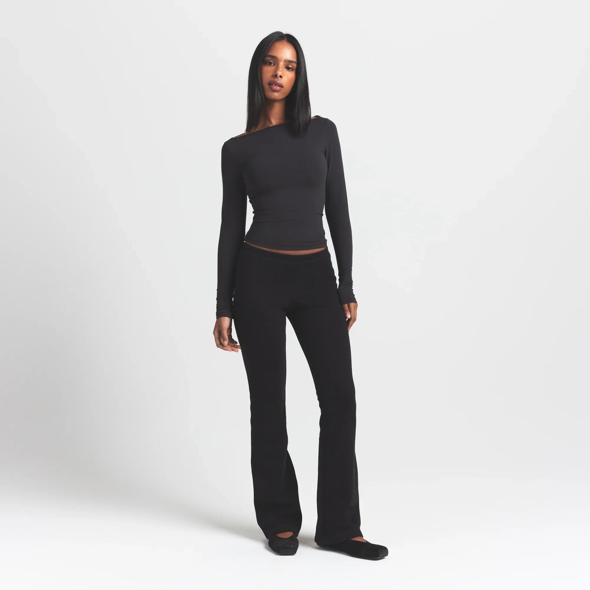 SKIMS COTTON FLEECE SLIM PANT | ONYX - Sneaker Türkiye