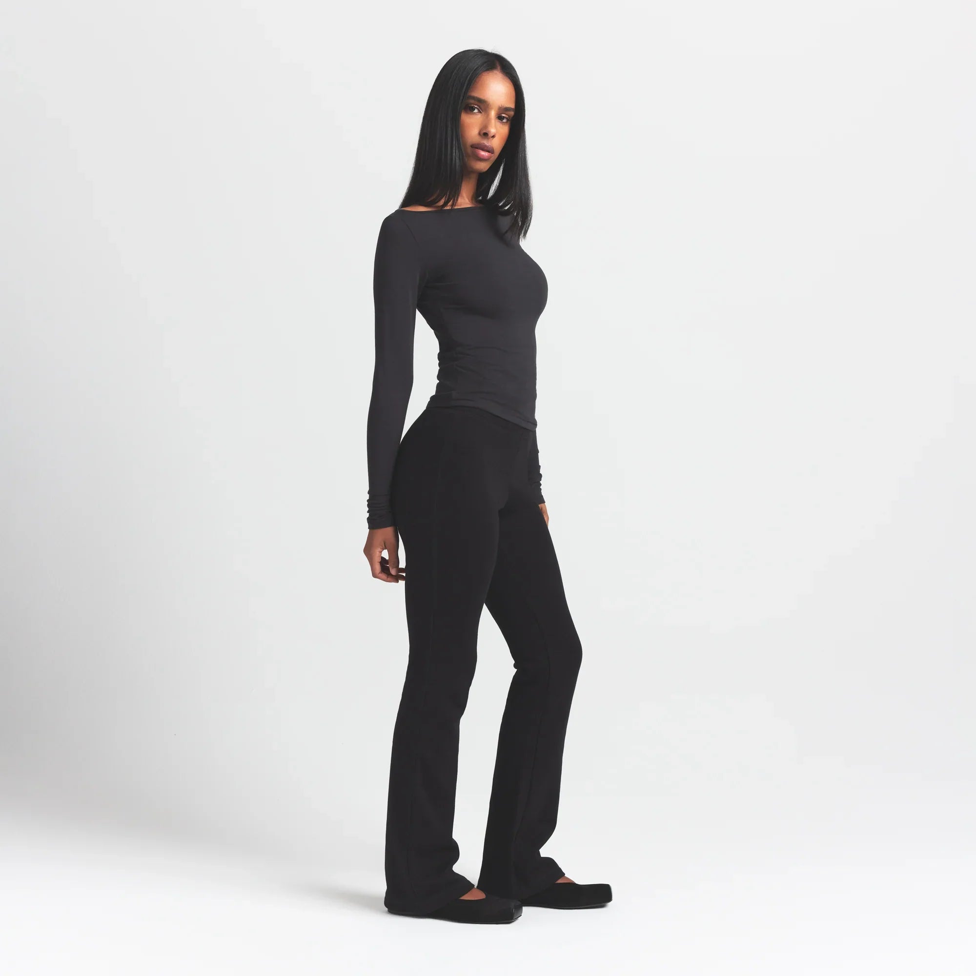 SKIMS COTTON FLEECE SLIM PANT | ONYX - Sneaker Türkiye