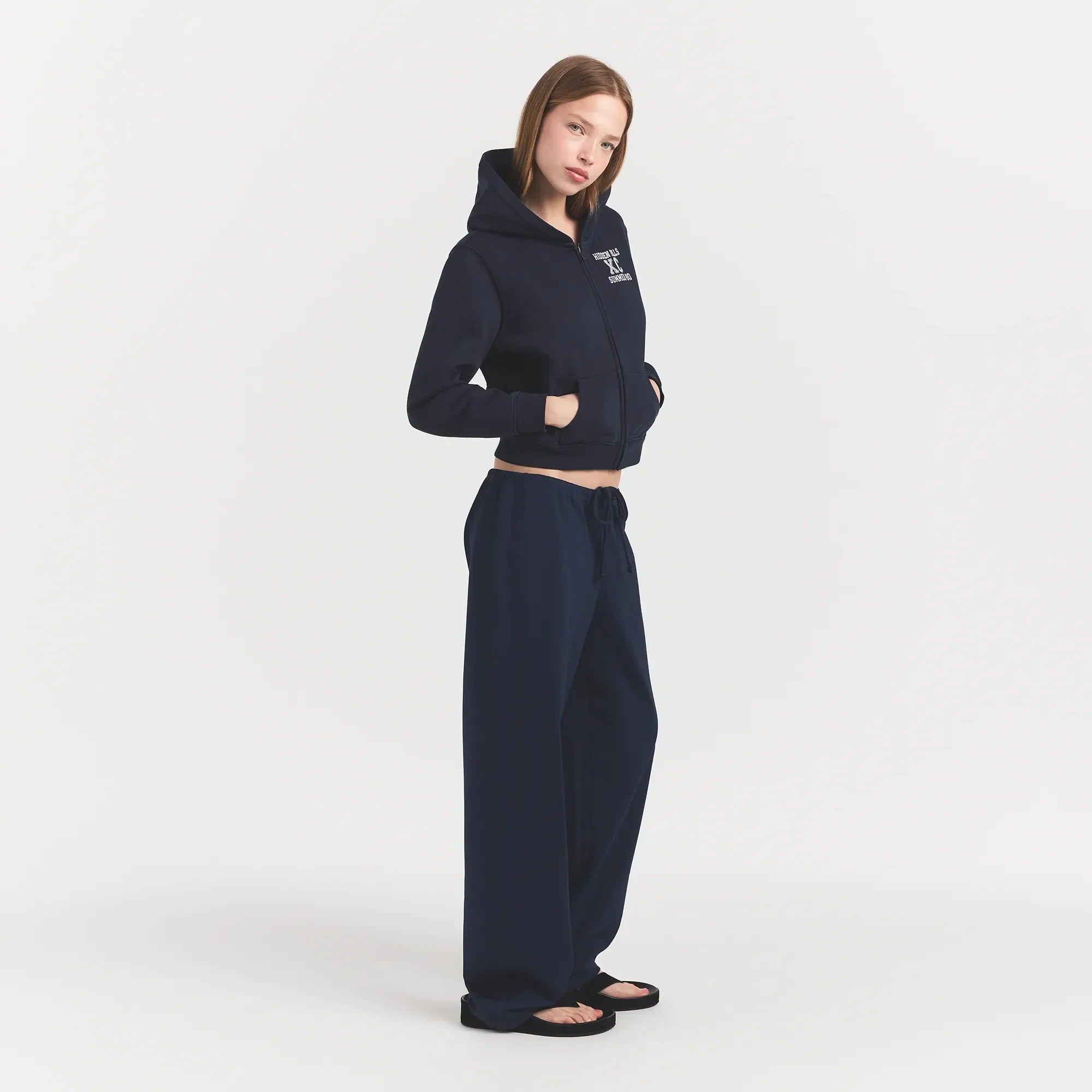 SKIMS HEAVYWEIGHT CREPE STRAIGHT LEG PANT | NAVY - Sneaker Türkiye
