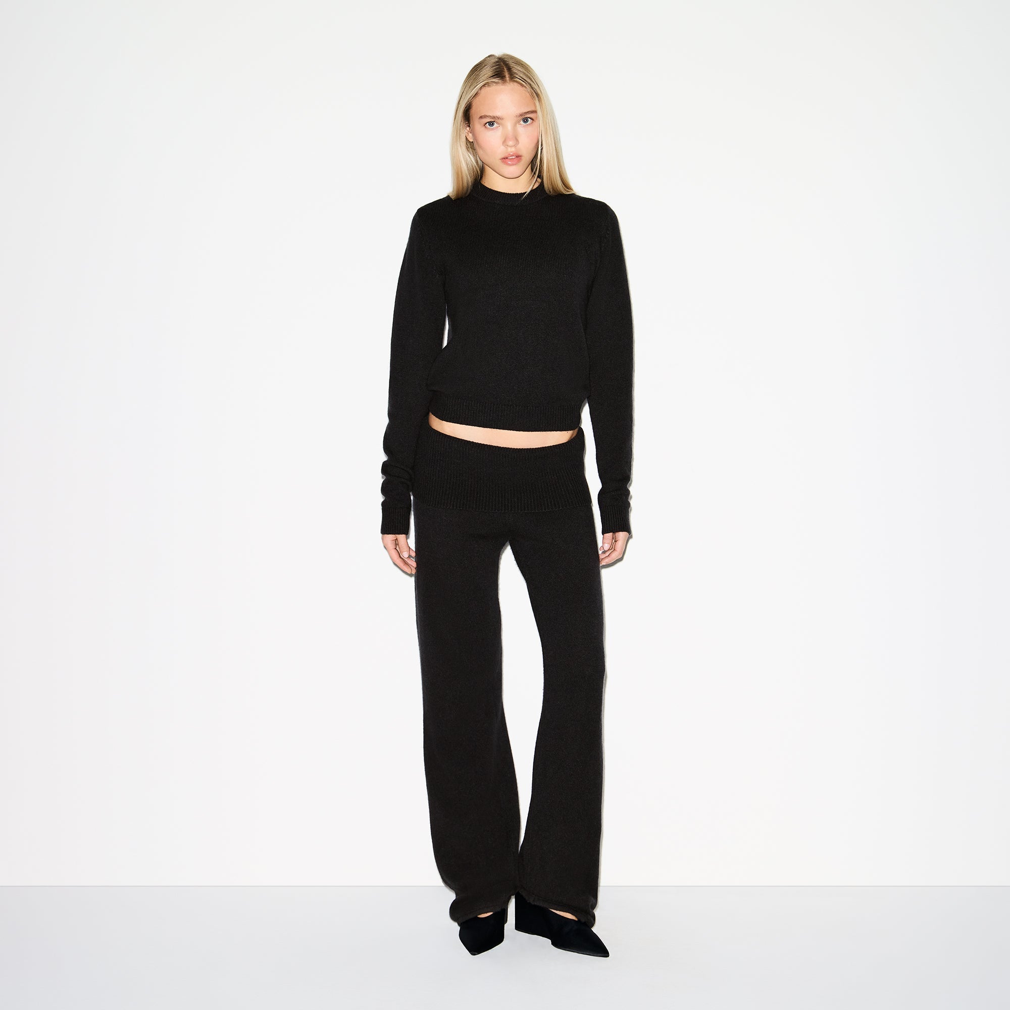 SKIMS WOOL CASHMERE FOLDOVER PANT | ONYX - Sneaker Türkiye