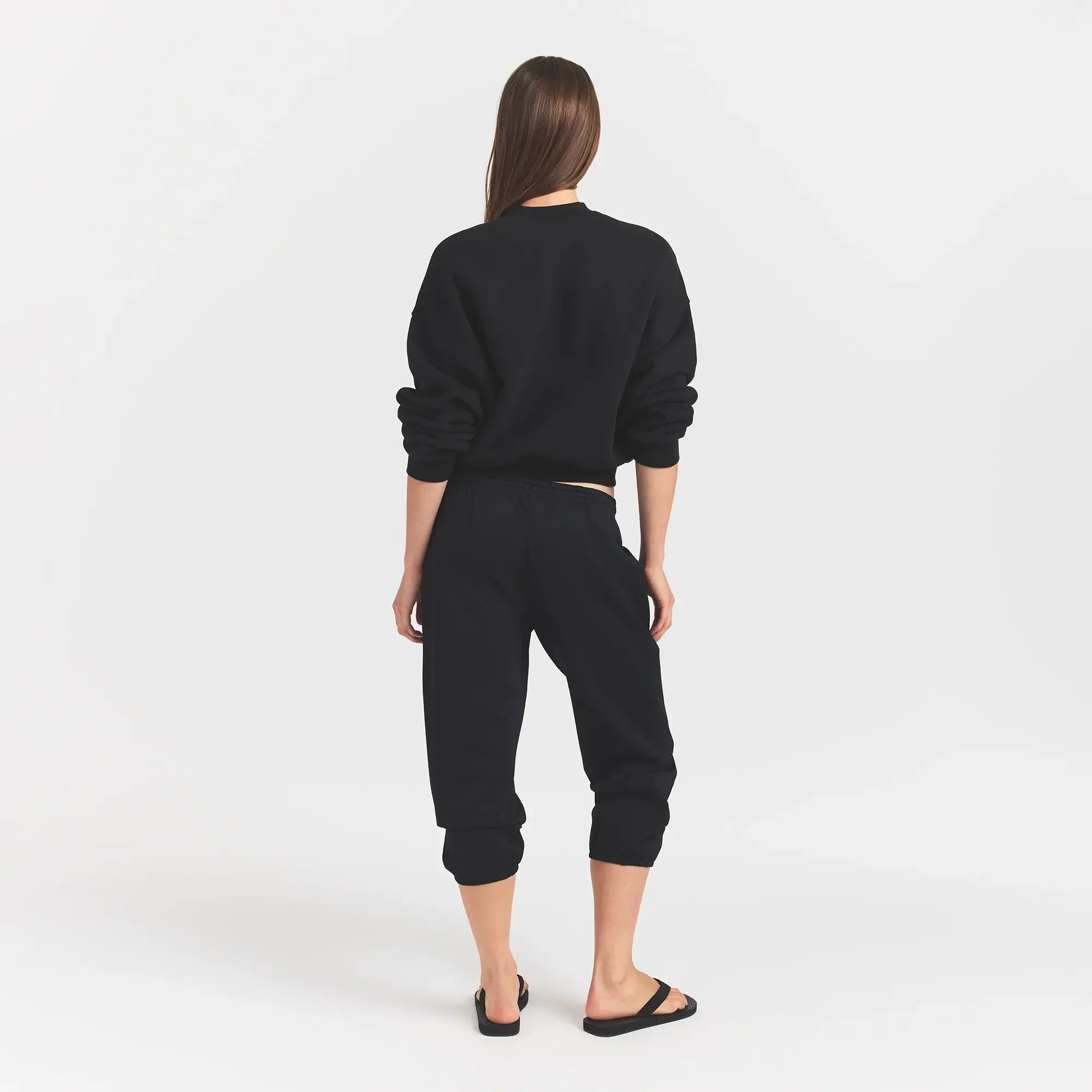 SKIMS HEAVYWEIGHT CREPE CROPPED JOGGER | OBSIDIAN - Sneaker Türkiye