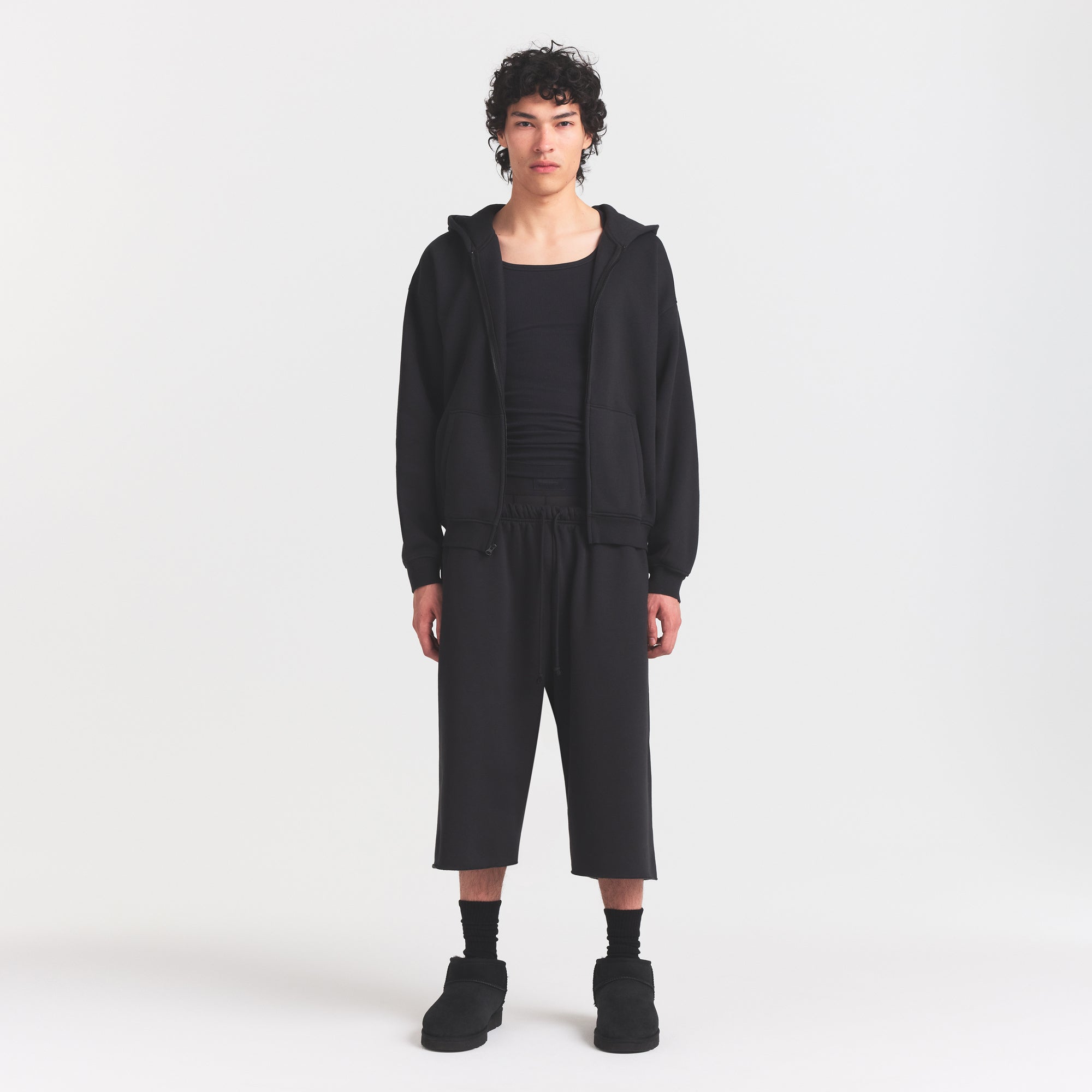 SKIMS FLEECE LOUNGE MENS RELAXED LONG SHORT | WASHED ONYX - Sneaker Türkiye