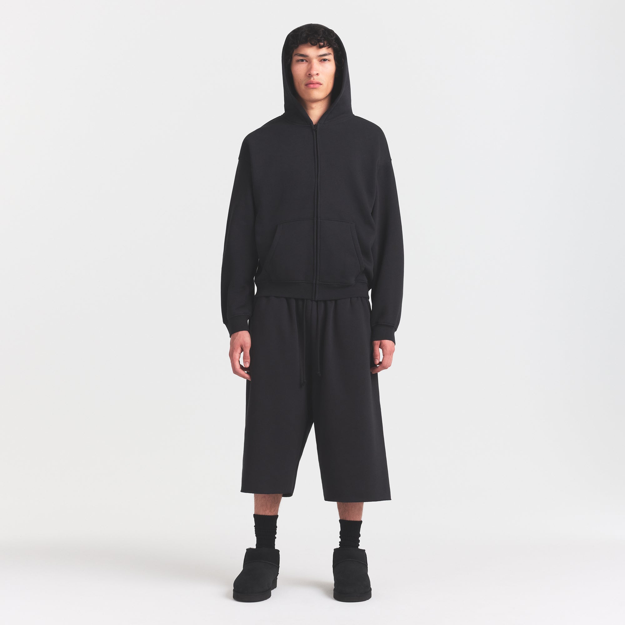 SKIMS FLEECE LOUNGE MENS RELAXED LONG SHORT | WASHED ONYX - Sneaker Türkiye