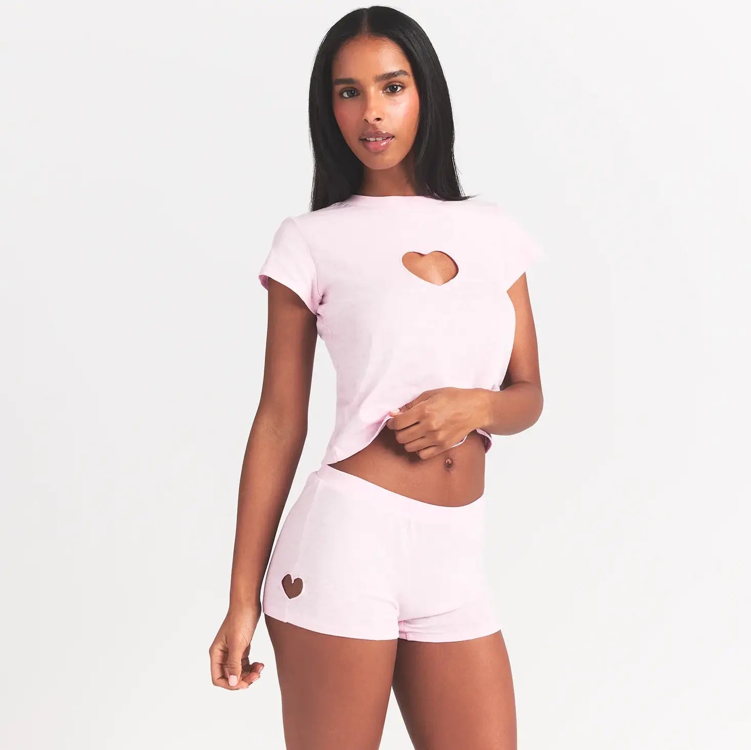SKIMS WORN IN JERSEY HEART MICRO SHORT | BABY PINK - Sneaker Türkiye