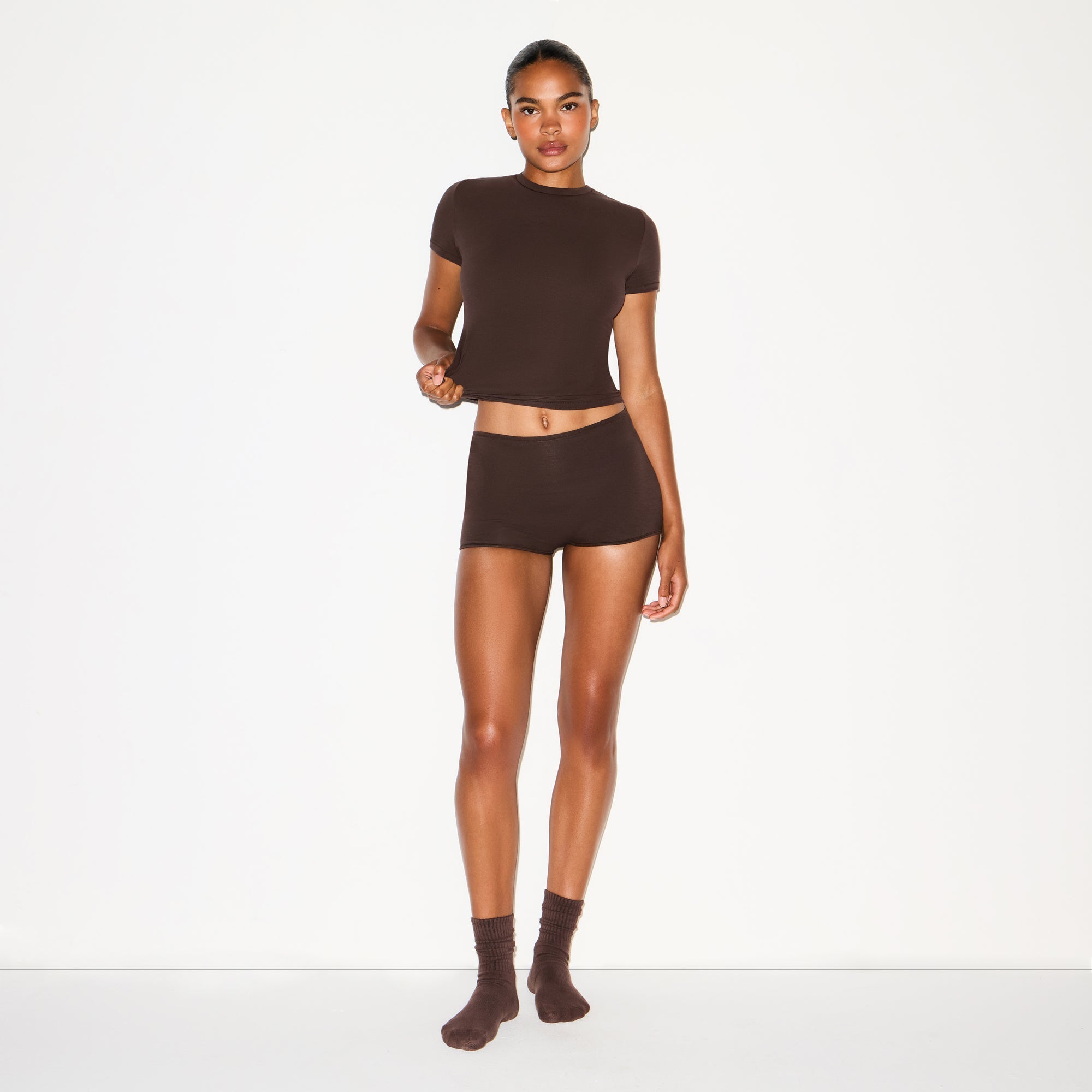 SKIMS PERIOD PANTIES BOY SHORT | ESPRESSO - Sneaker Türkiye