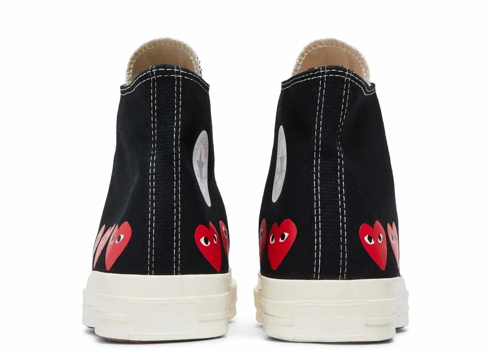Converse Chuck Taylor All Star 70 Hi Comme Des Garcons PLAY Multi-Heart Black - Sneaker Türkiye