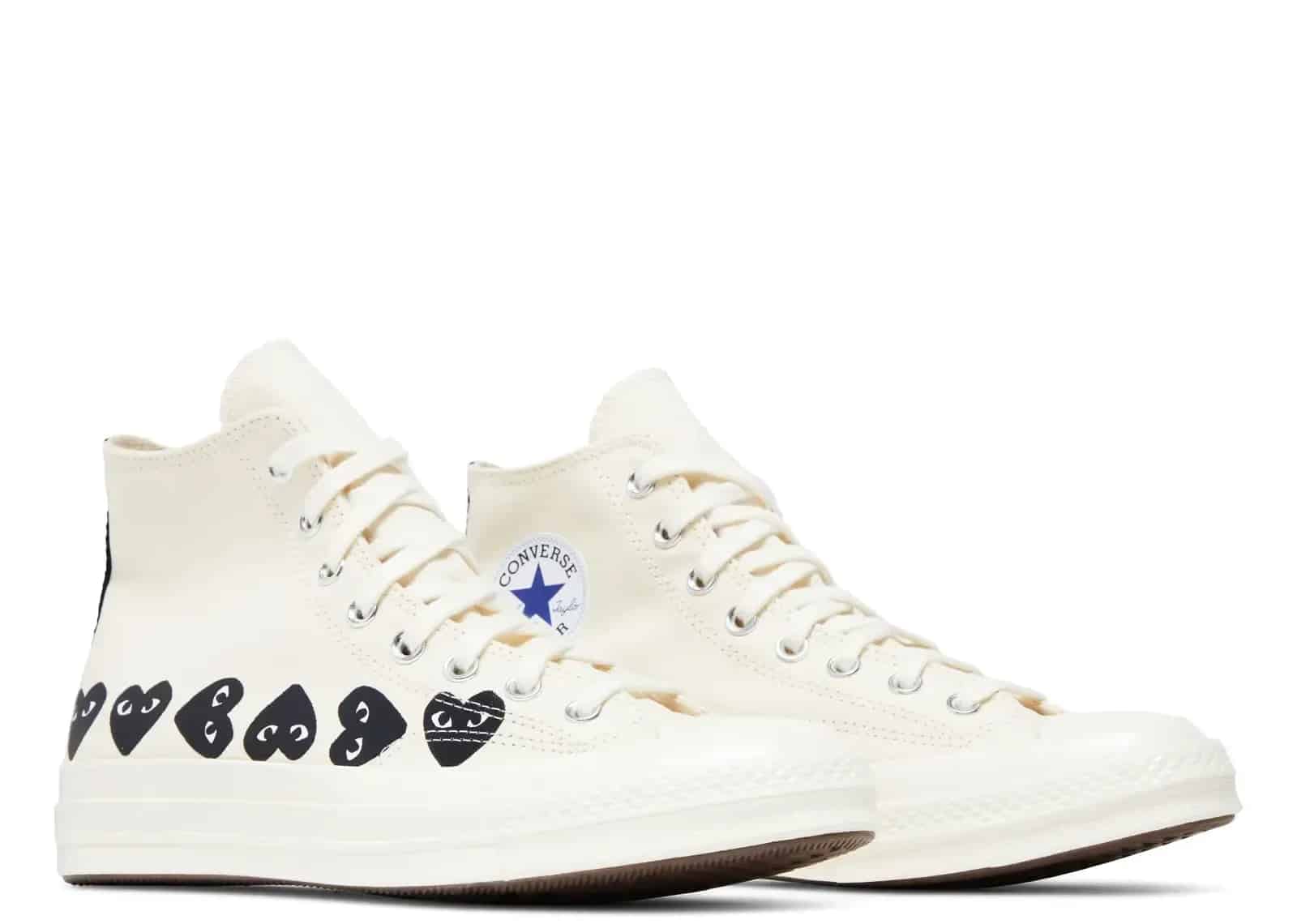 Converse Chuck Taylor All Star 70 Hi Comme Des Garcons PLAY Multi-Heart Milk - Sneaker Türkiye