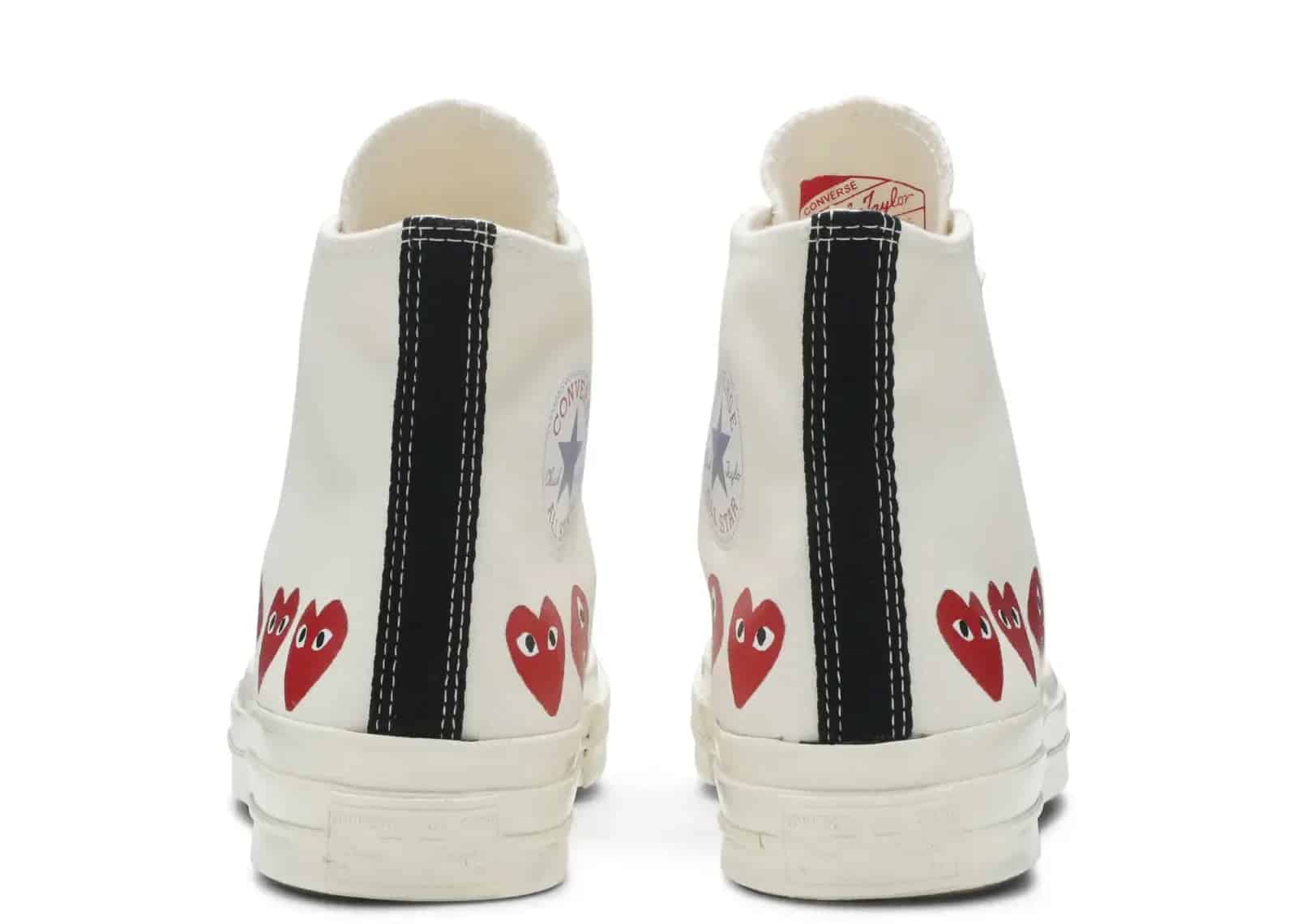 Converse Chuck Taylor All Star 70 Hi Comme Des Garcons PLAY Multi-Heart White - Sneaker Türkiye