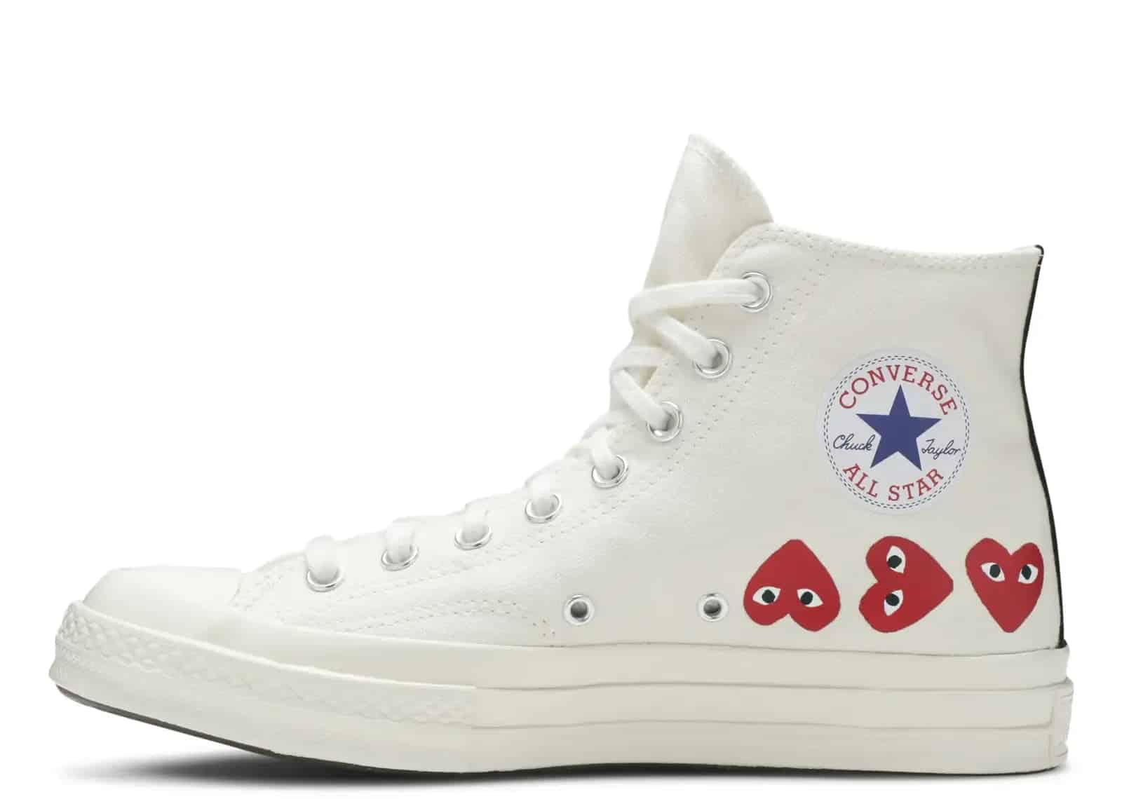 Converse Chuck Taylor All Star 70 Hi Comme Des Garcons PLAY Multi-Heart White - Sneaker Türkiye