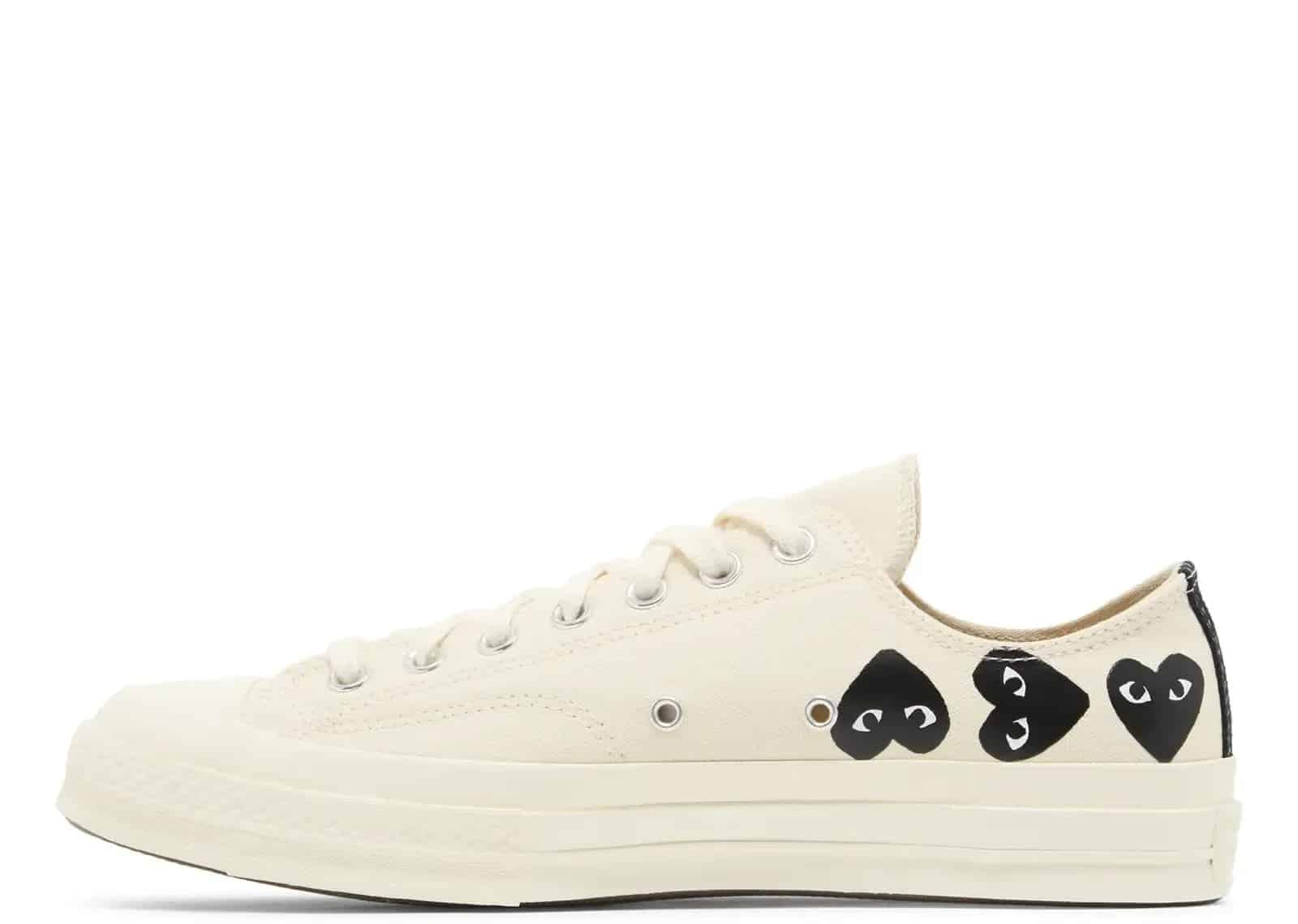 Converse Chuck Taylor All Star 70 Ox Comme Des Garcons PLAY Multi-Heart Milk - Sneaker Türkiye