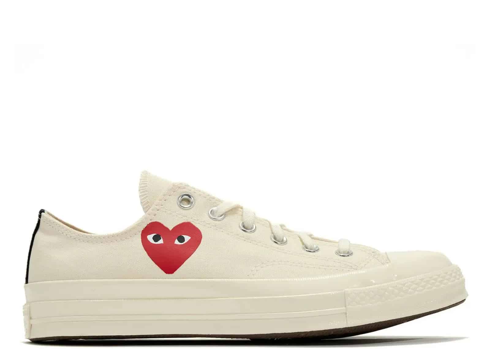 Converse Chuck Taylor All Star 70 Ox Comme Des Garcons PLAY Single Heart Milk - Sneaker Türkiye