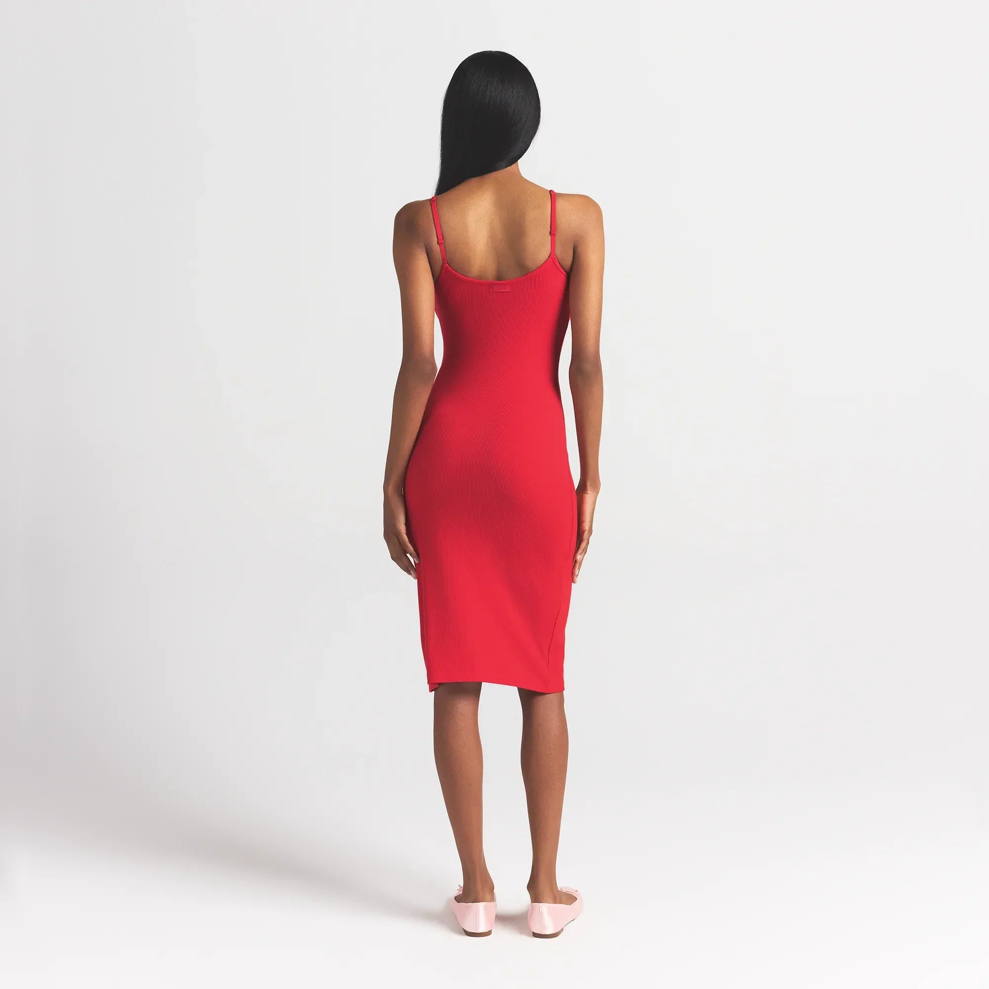 SKIMS SOFT LOUNGE MIDI SLIP DRESS | CHERRY - Sneaker Türkiye