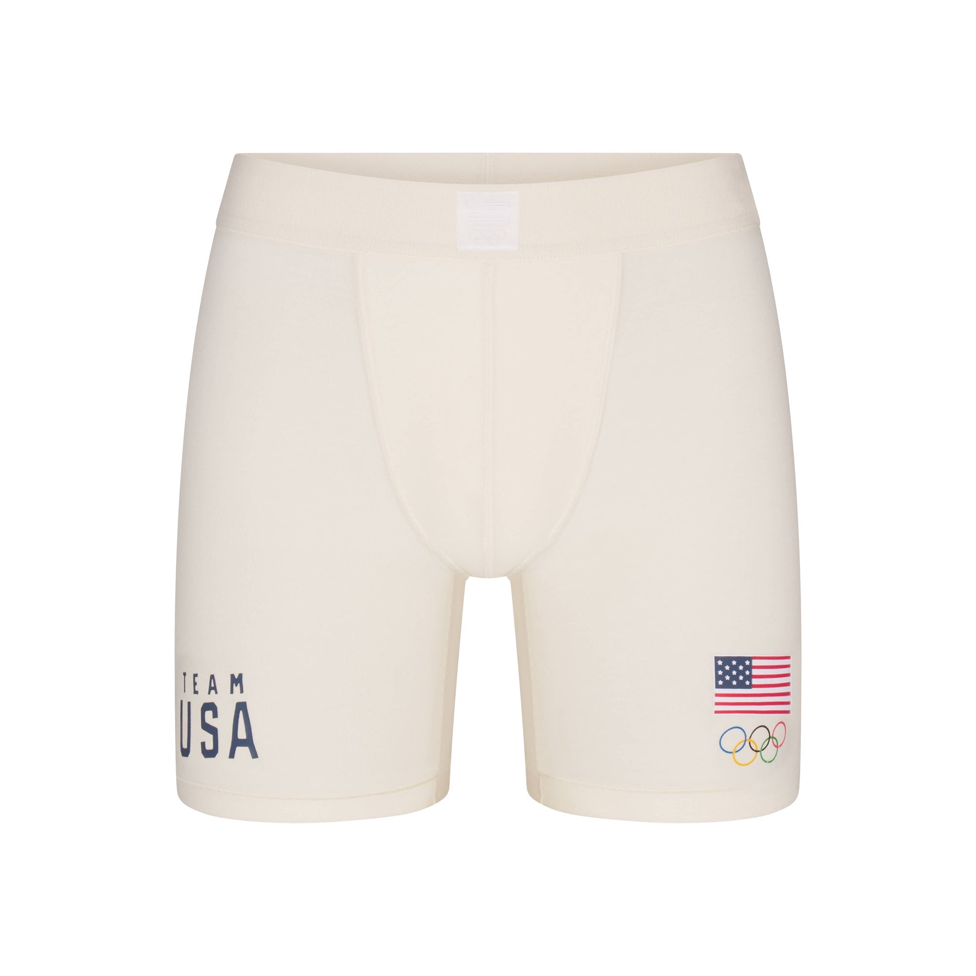 SKIMS FOR TEAM USA SKIMS COTTON MENS OLYMPIC 5″ BOXER BRIEF | ECRU - Sneaker Türkiye