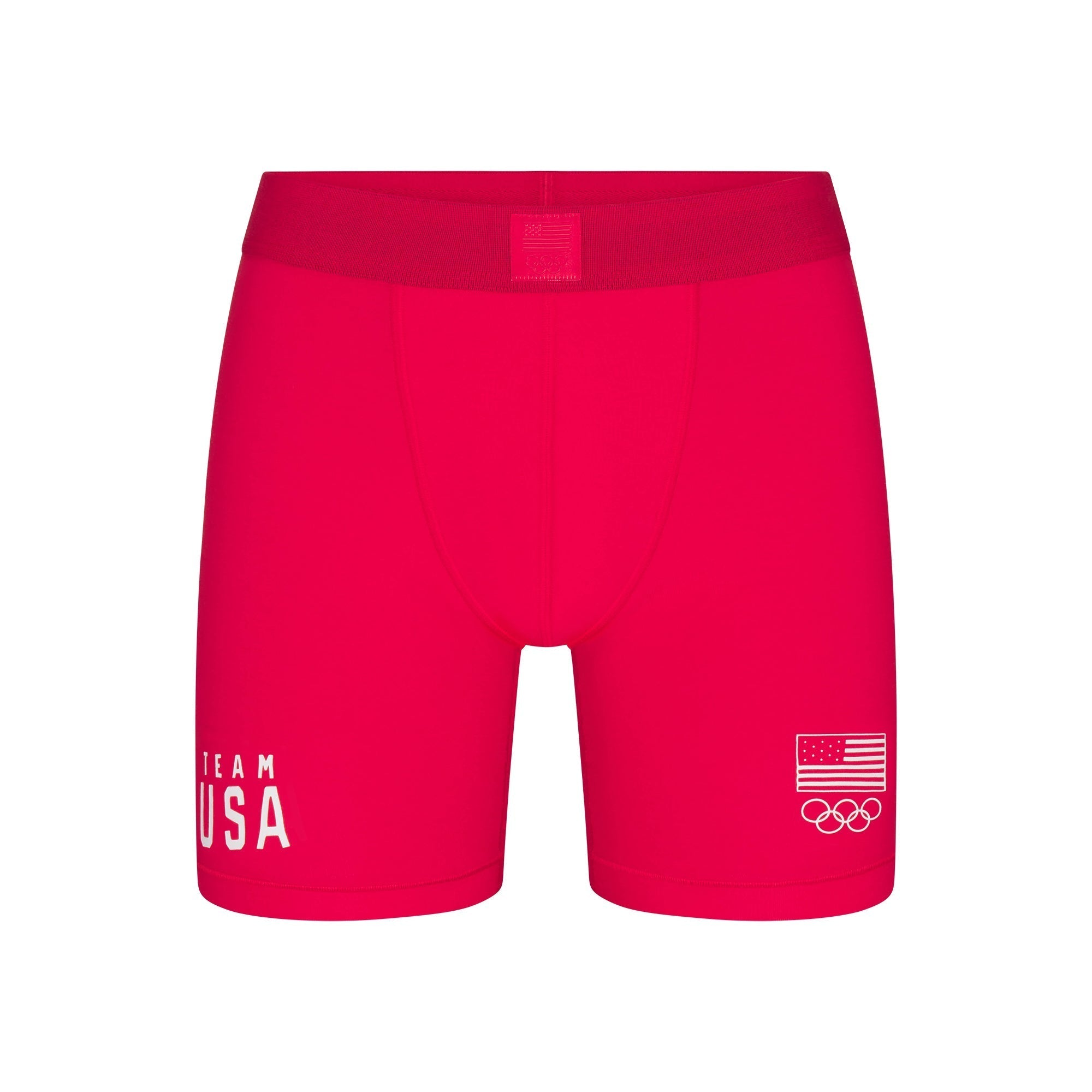 SKIMS FOR TEAM USA SKIMS COTTON MENS OLYMPIC 5″ BOXER BRIEF | RED - Sneaker Türkiye