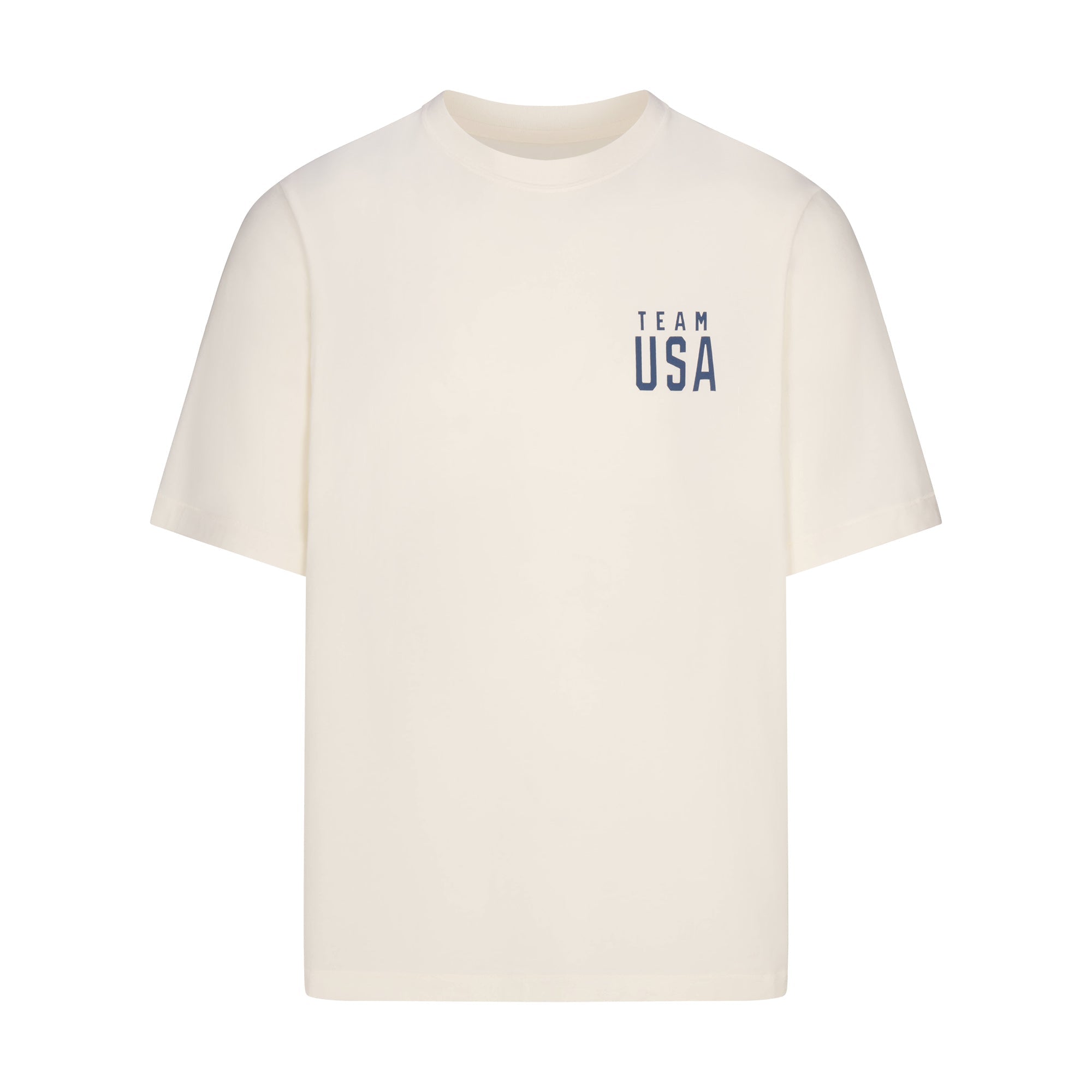 SKIMS FOR TEAM USA JERSEY SLEEP MENS OLYMPIC T-SHIRT | ECRU - Sneaker Türkiye