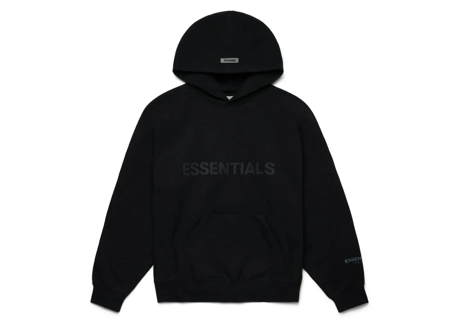 Fear of God Essentials Pullover Hoodie Applique Logo Dark Slate Stretch Limo Black - Sneaker Türkiye