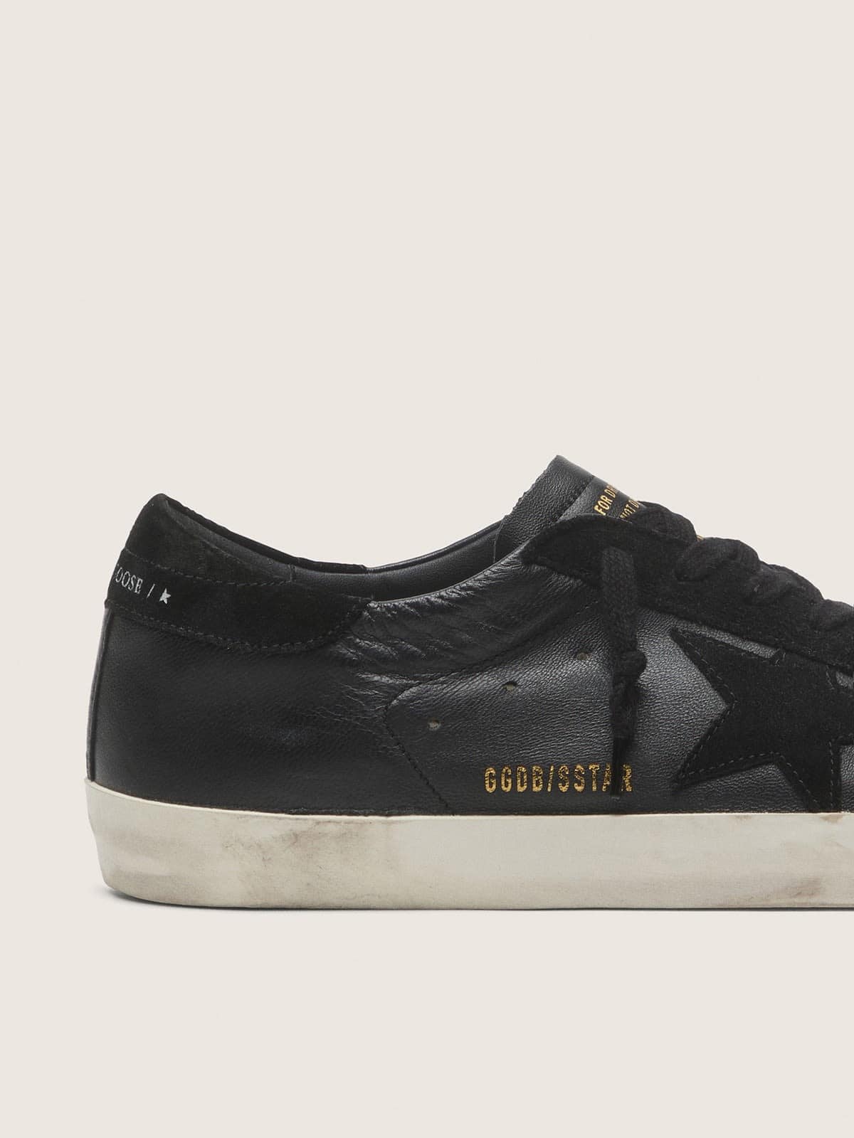 Golden Goose Men’s Super-Star In Black Nappa With Black Suede Star And Heel Tab - Sneaker Türkiye