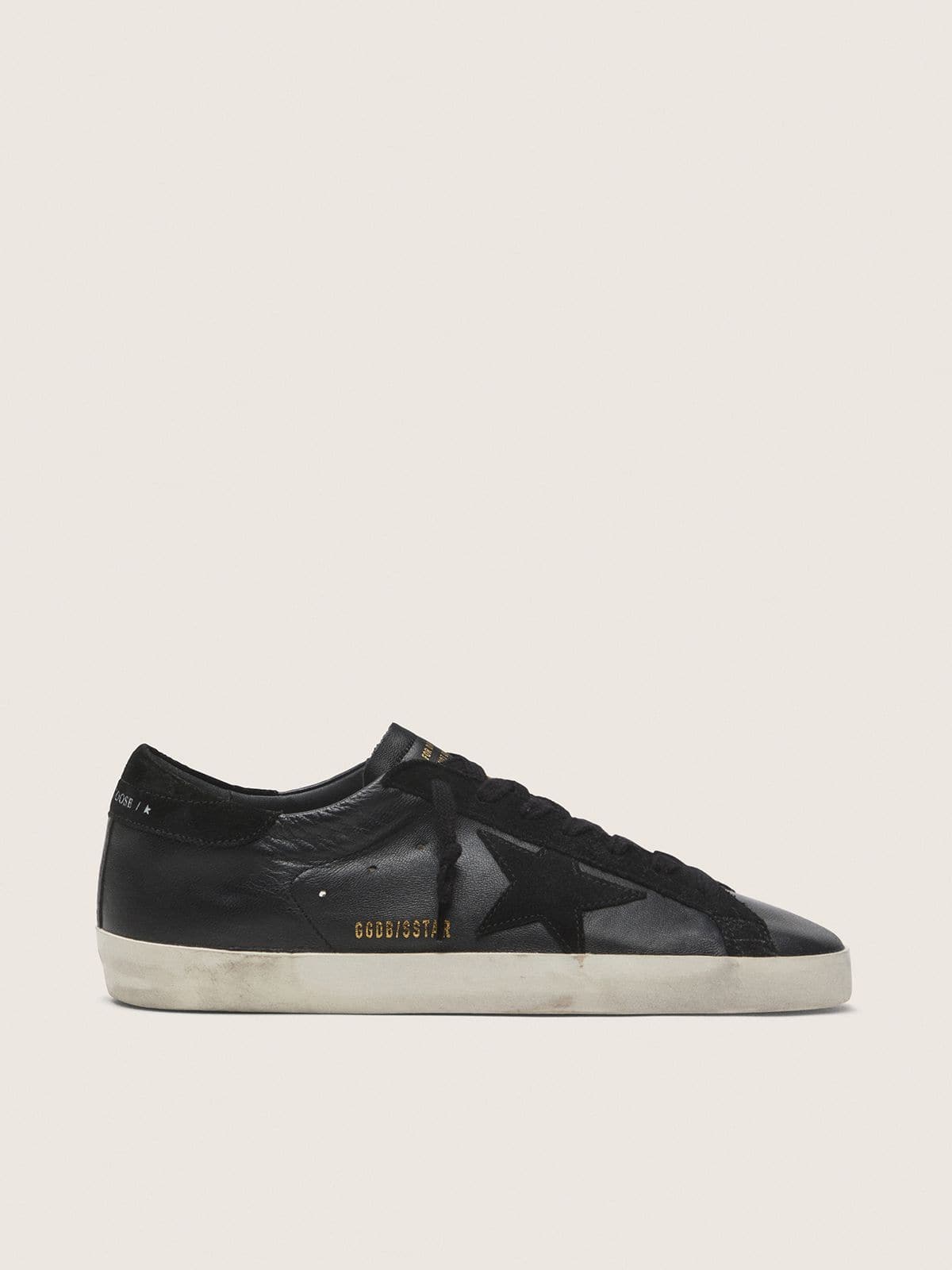 Golden Goose Men’s Super-Star In Black Nappa With Black Suede Star And Heel Tab - Sneaker Türkiye