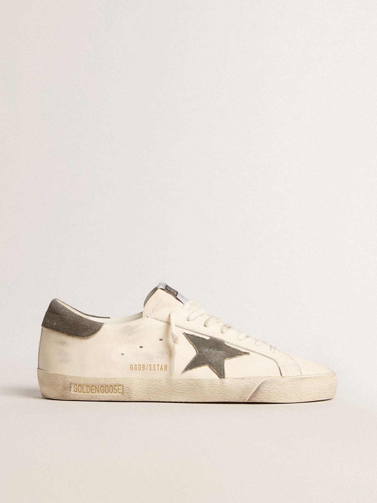 Golden Goose Super-Star In Nappa With Gray Suede Star And Heel Tab - Sneaker Türkiye