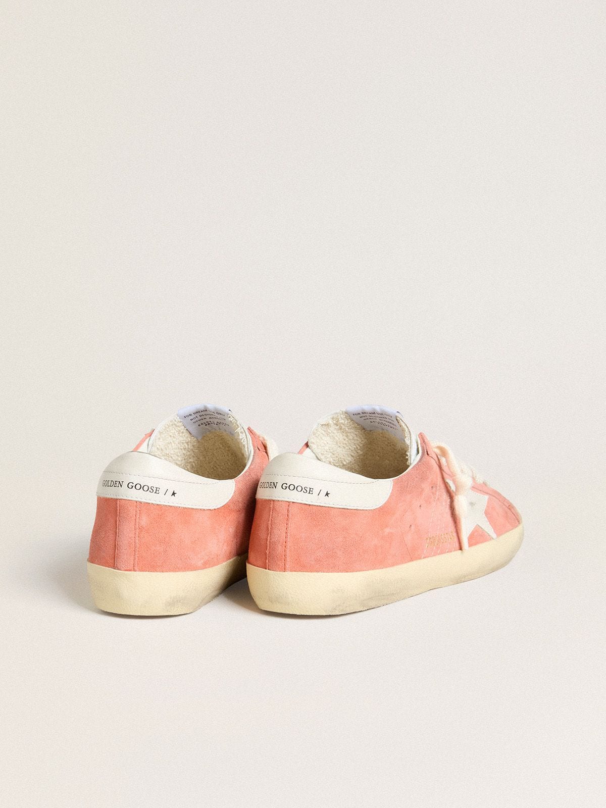 Golden Goose Men’s Super-Star In Coral Suede With White Leather Star And Heel Tab - Sneaker Türkiye