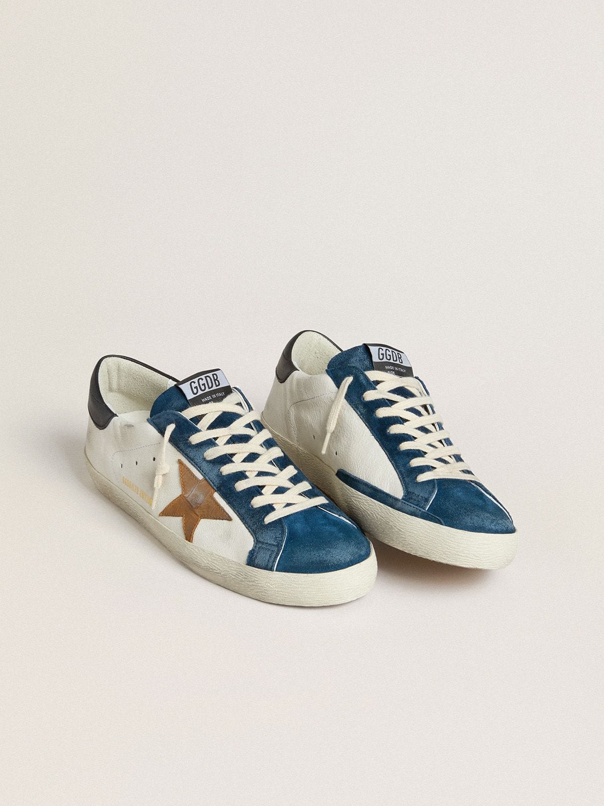 Golden Goose Men’s Super-Star LTD With Tobacco-Colored Croc-Print Leather Star And Black Leather Heel Tab - Sneaker Türkiye