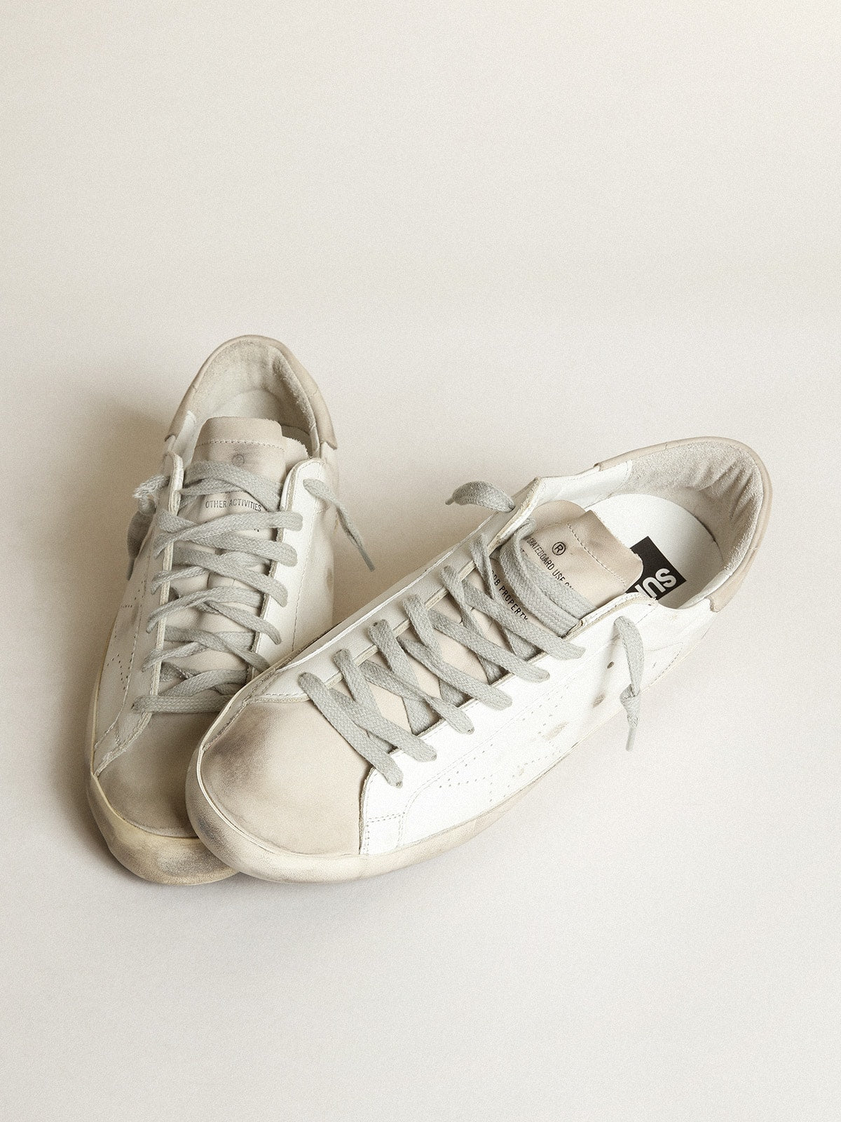 Golden Goose Men’s Super-Star With Perforated Star And Ice-Gray Heel Tab - Sneaker Türkiye