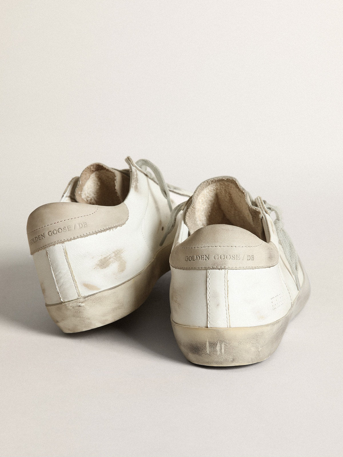 Golden Goose Men’s Super-Star With Perforated Star And Ice-Gray Heel Tab - Sneaker Türkiye
